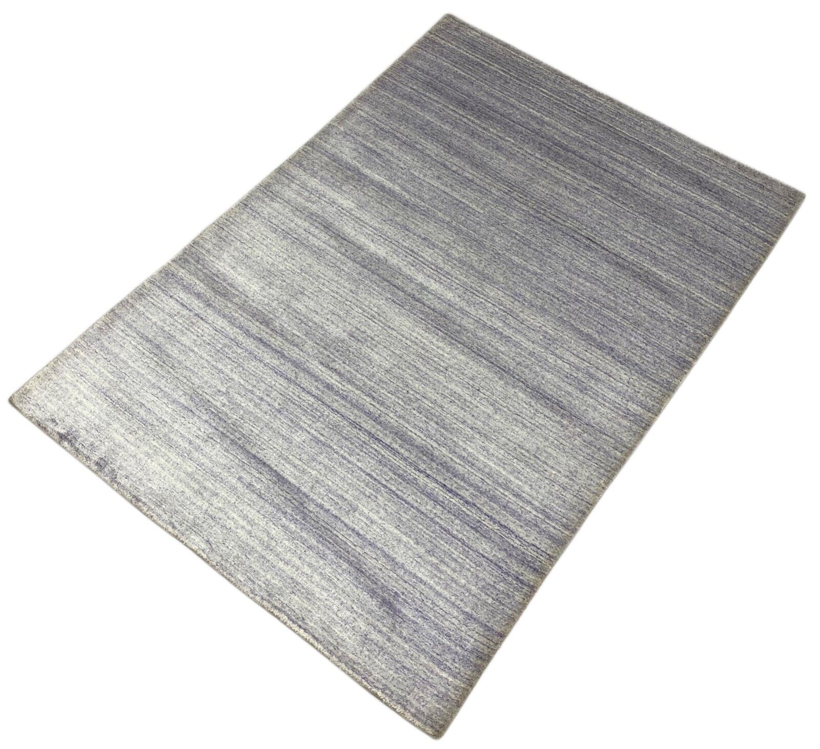 Blue Silver Gabbeh Rug 100% Wool loom lori Handwoven 124x180 cm S180