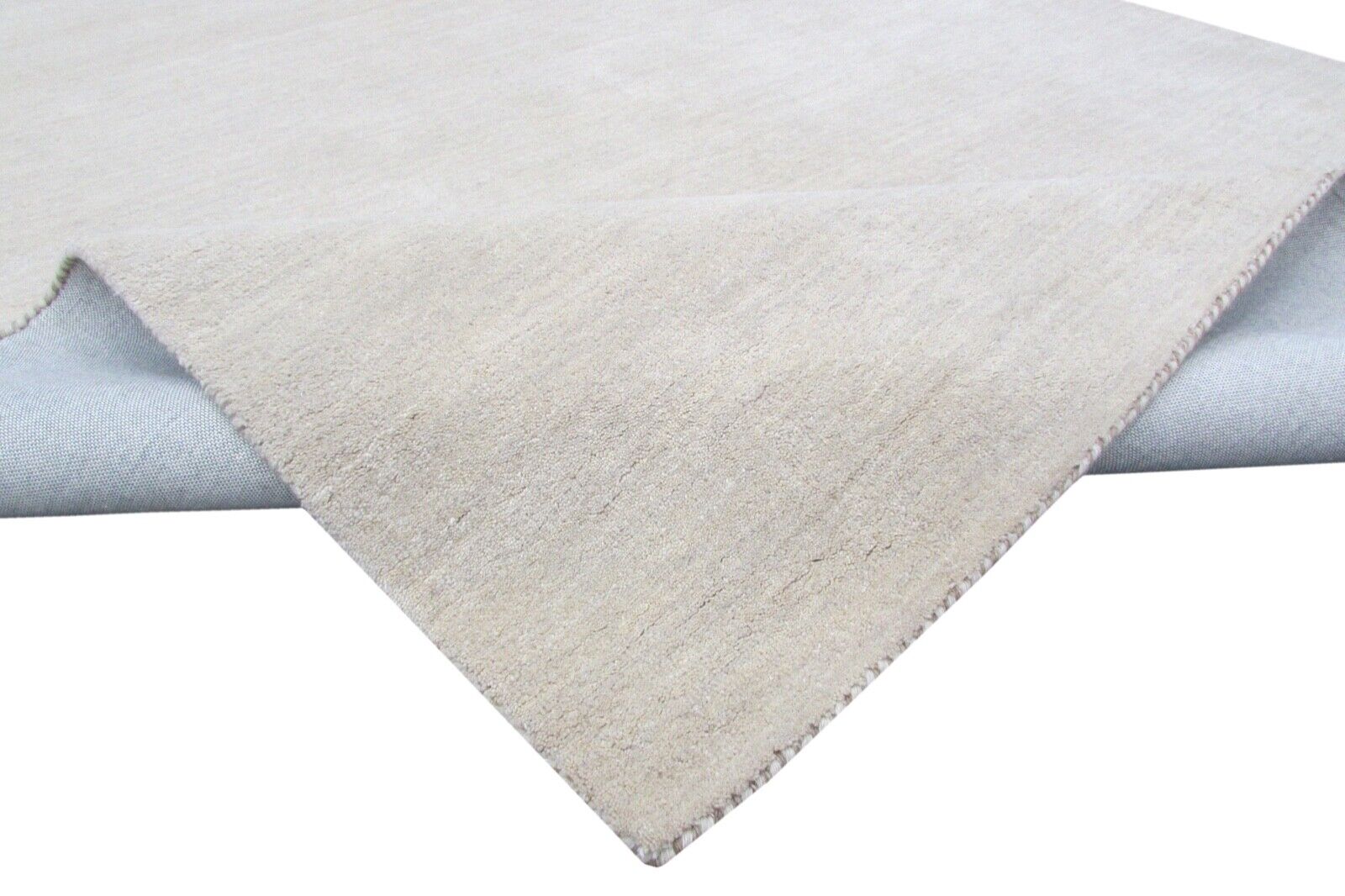 Beige Teppich 200X300 CM 100% Wolle Handgetuftete Handarbeit Designer T890