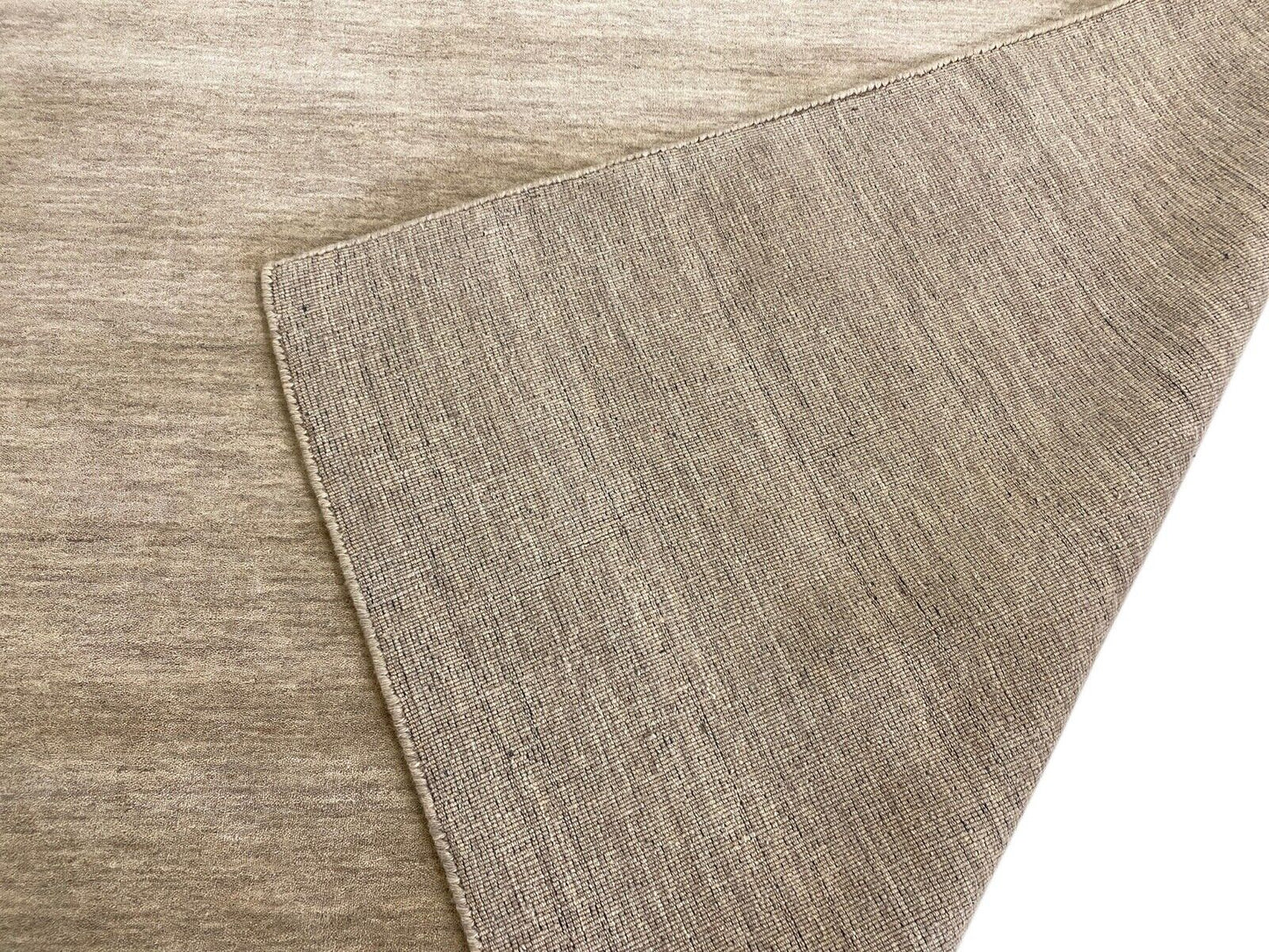 Gabbeh Beige Teppich 100% Wolle Handgewebt Loom Lori Debbich 240x295 cm