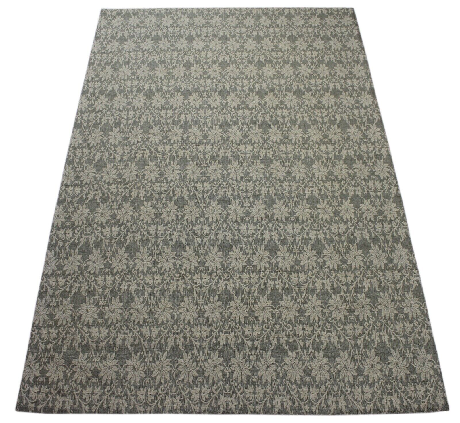 Teppich Flachgewebe Beige Hell Gold Viskose Baumwolle 155x240 cm Jacquard JST18