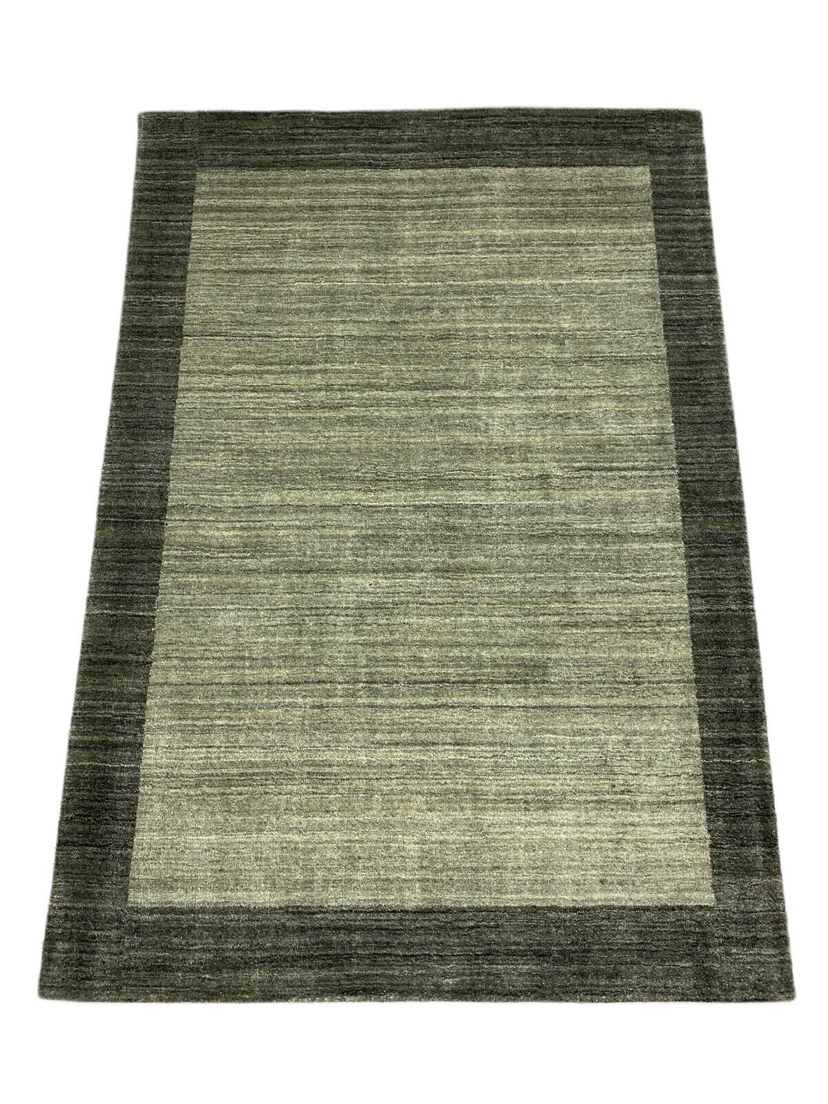 Gabbeh Teppich 100% Wolle Grau Braun loom lori Handgewebt 120x180 cm S57