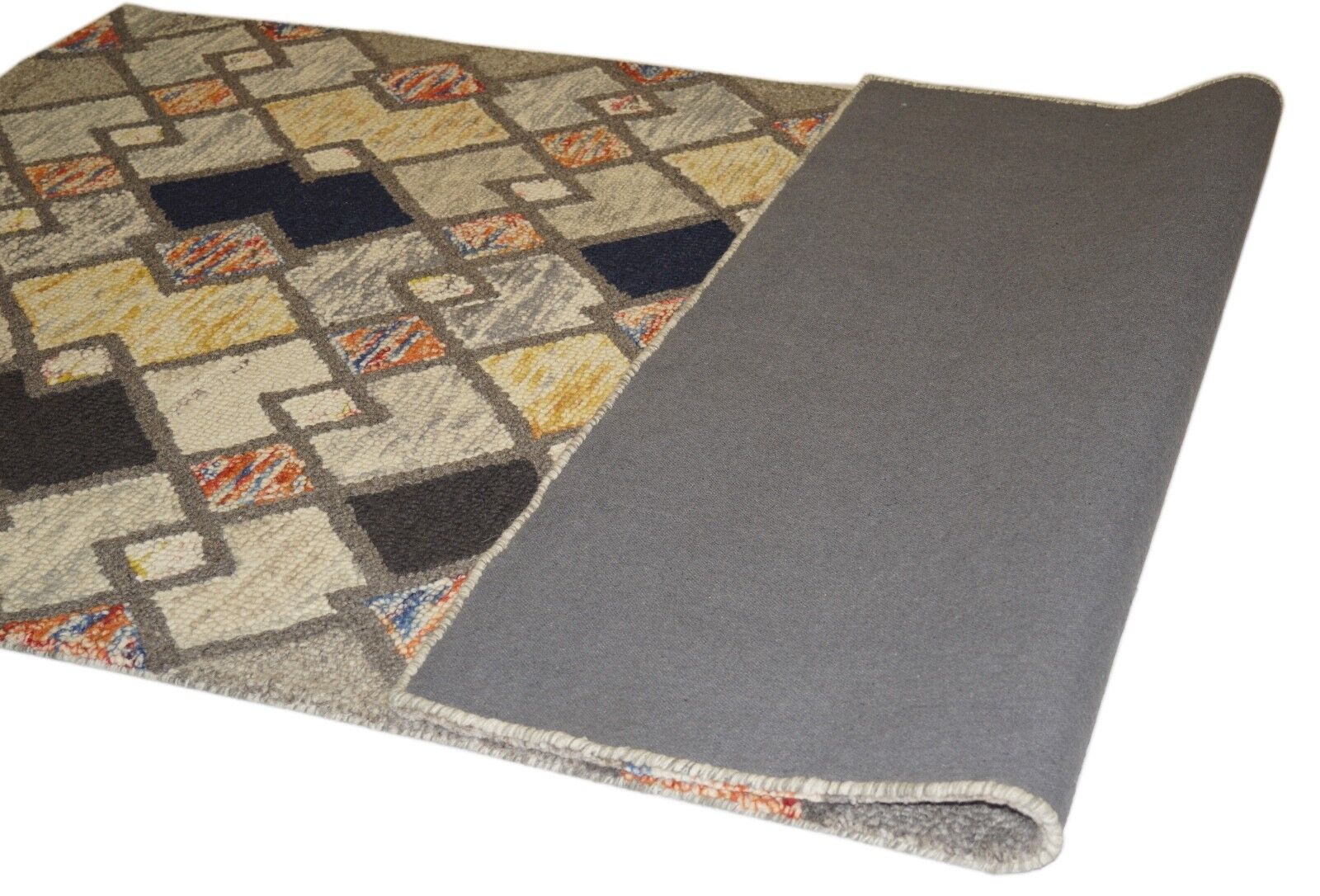 Designer Teppich 150X240 CM Handarbeit ~ 100% Wolle - Handgetuftet Loop