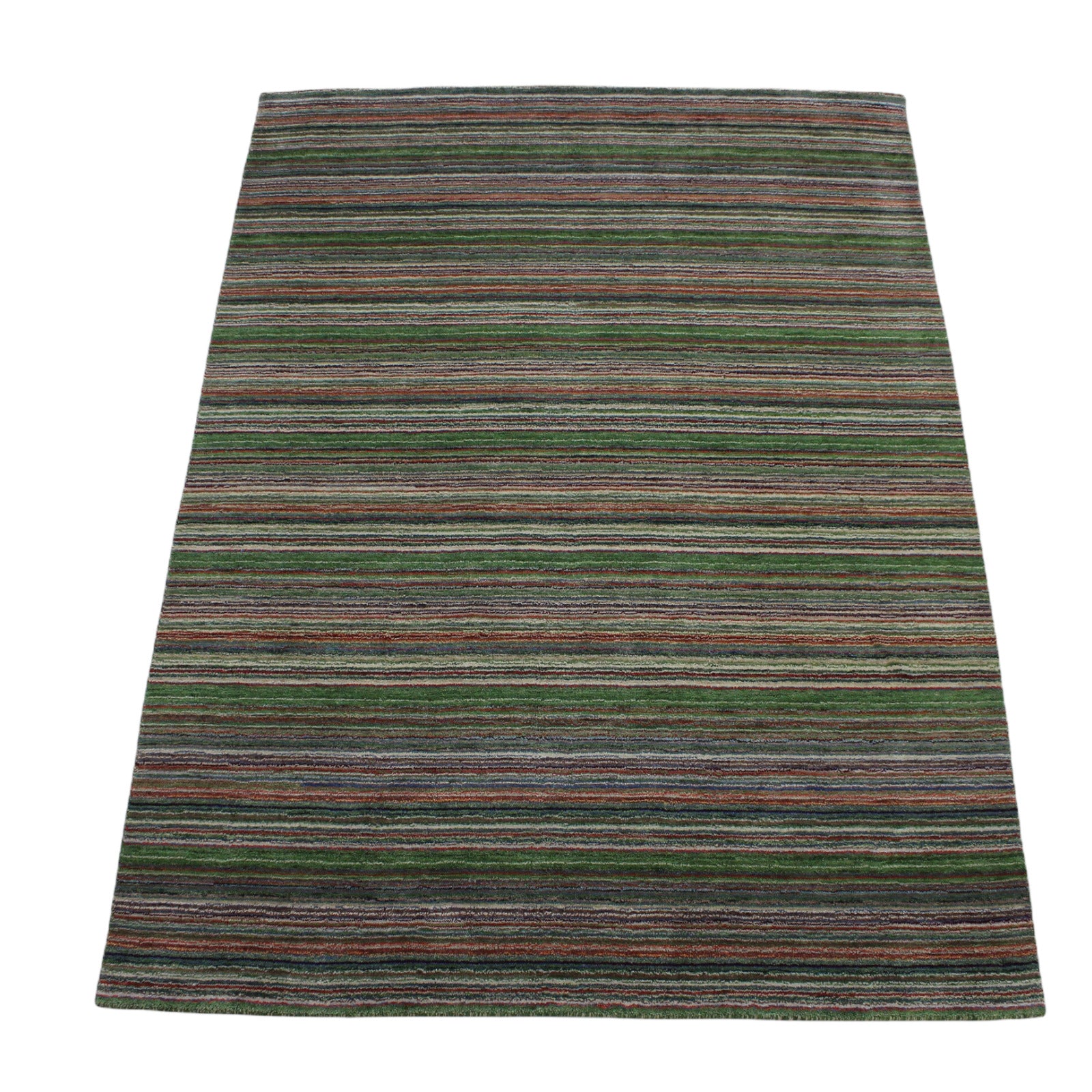 Gabbeh kilimėlis, žalias, 100 % vilnonis, rytietiškas, rankų darbo, 170 x 240 cm, HL177