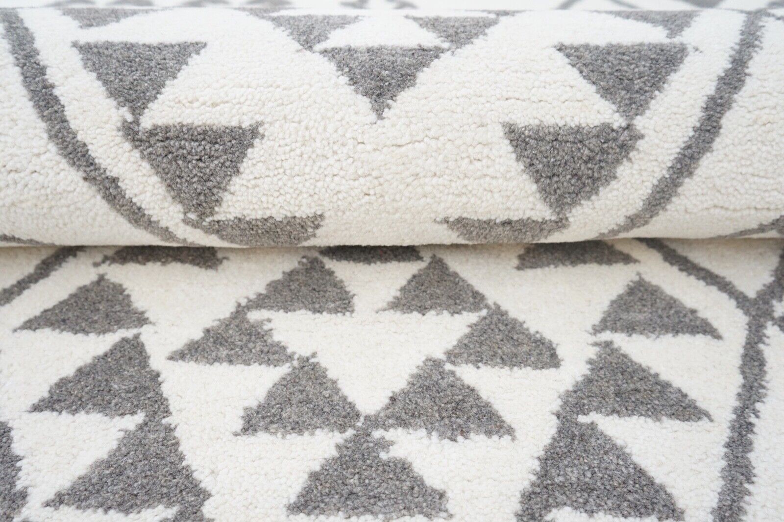 Biege Grau Teppich 100% Wolle 160X230 cm Orientteppich Handgetuftet HT269