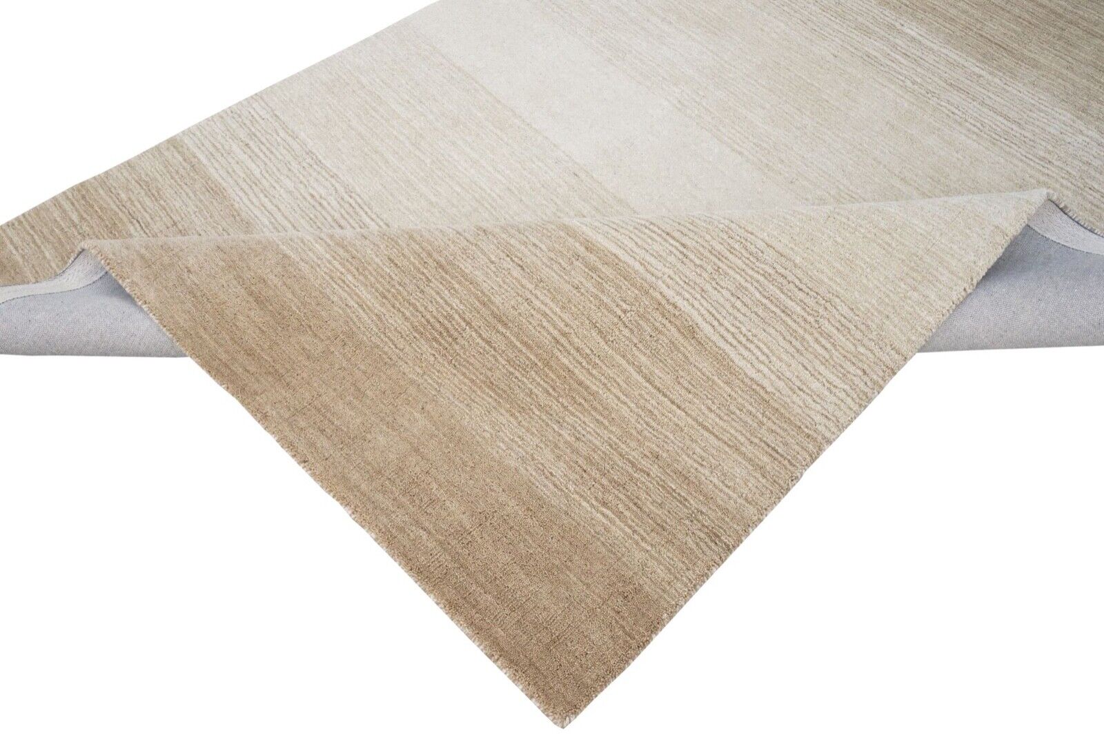 Beige 160x230 cm Teppich 100% Wolle Orientteppich Handgetuftet HT309