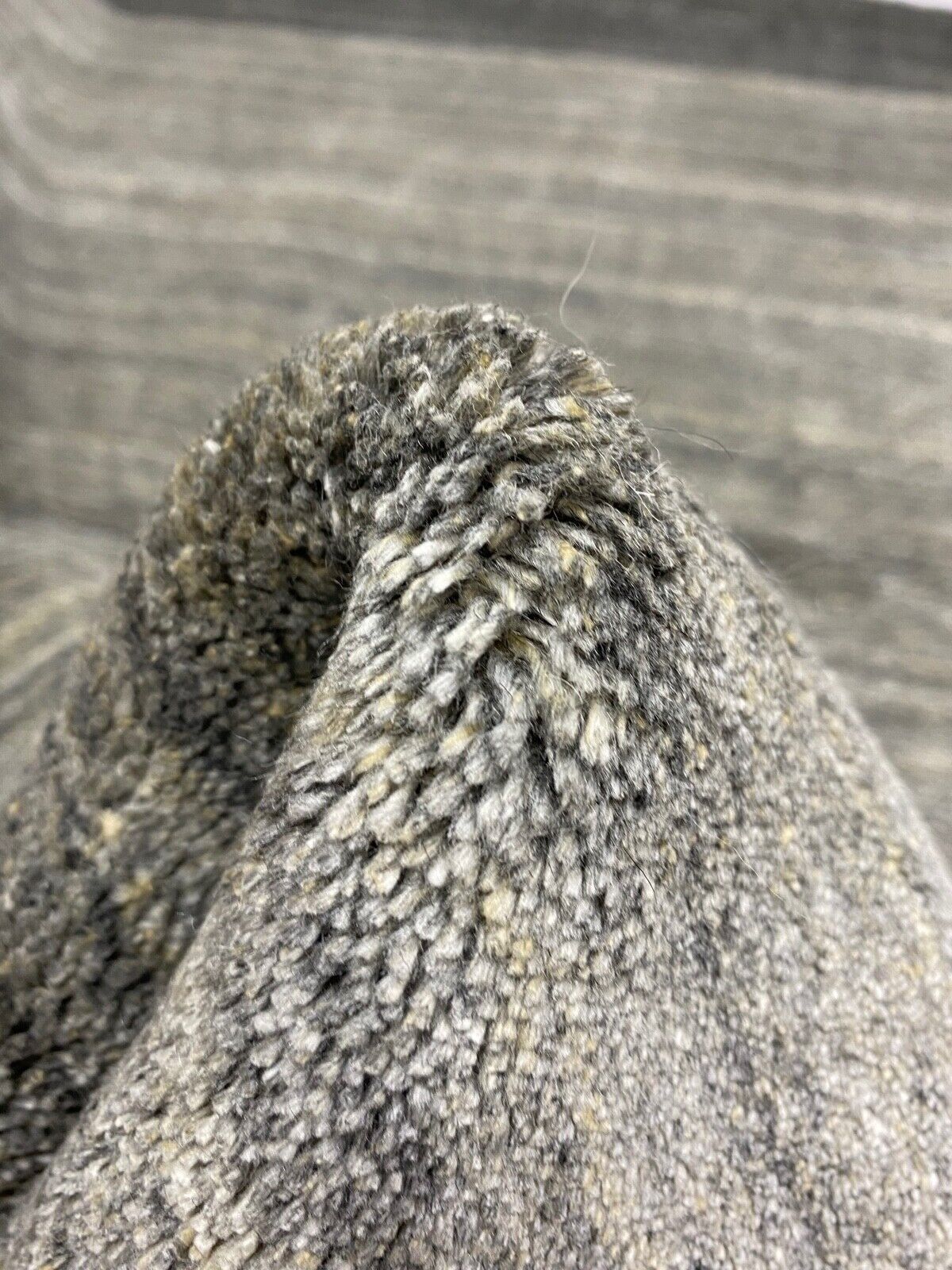 Gabbeh Teppich 100% Wolle Grau Braun loom lori Handgewebt 120x180 cm S57