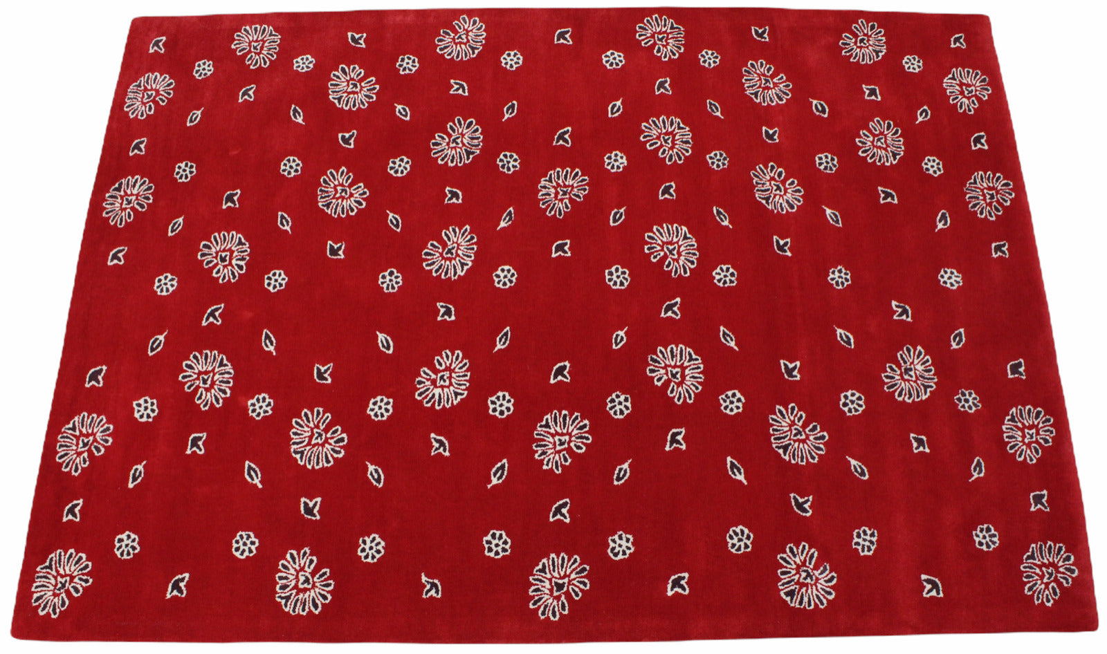 Red carpet 170x240 cm 100% wool handmade designer oriental rug WT2