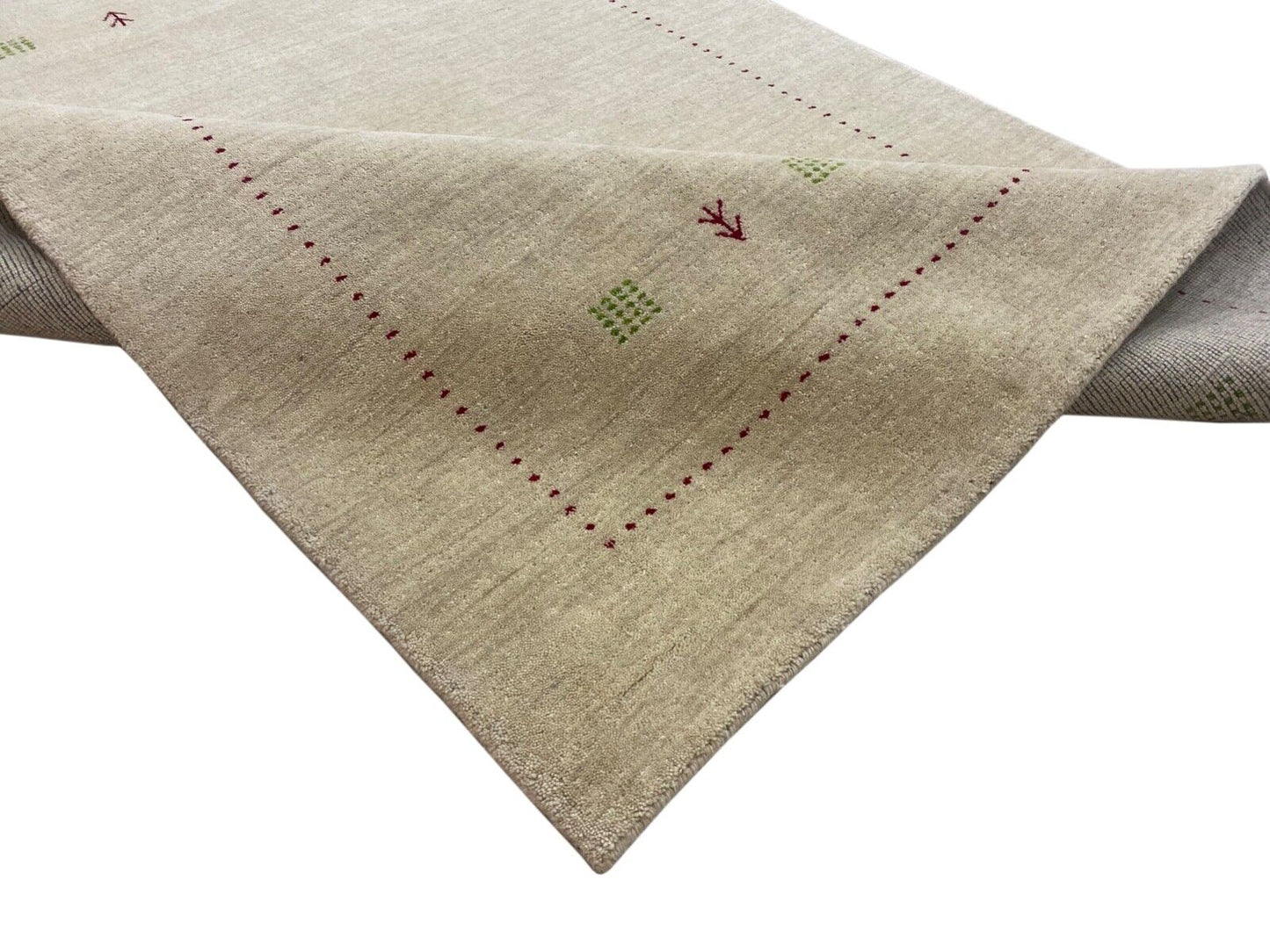 Gabbeh Teppich 100% Wolle Beige Handgefertigt 170X240 cm Loom Lori WR141