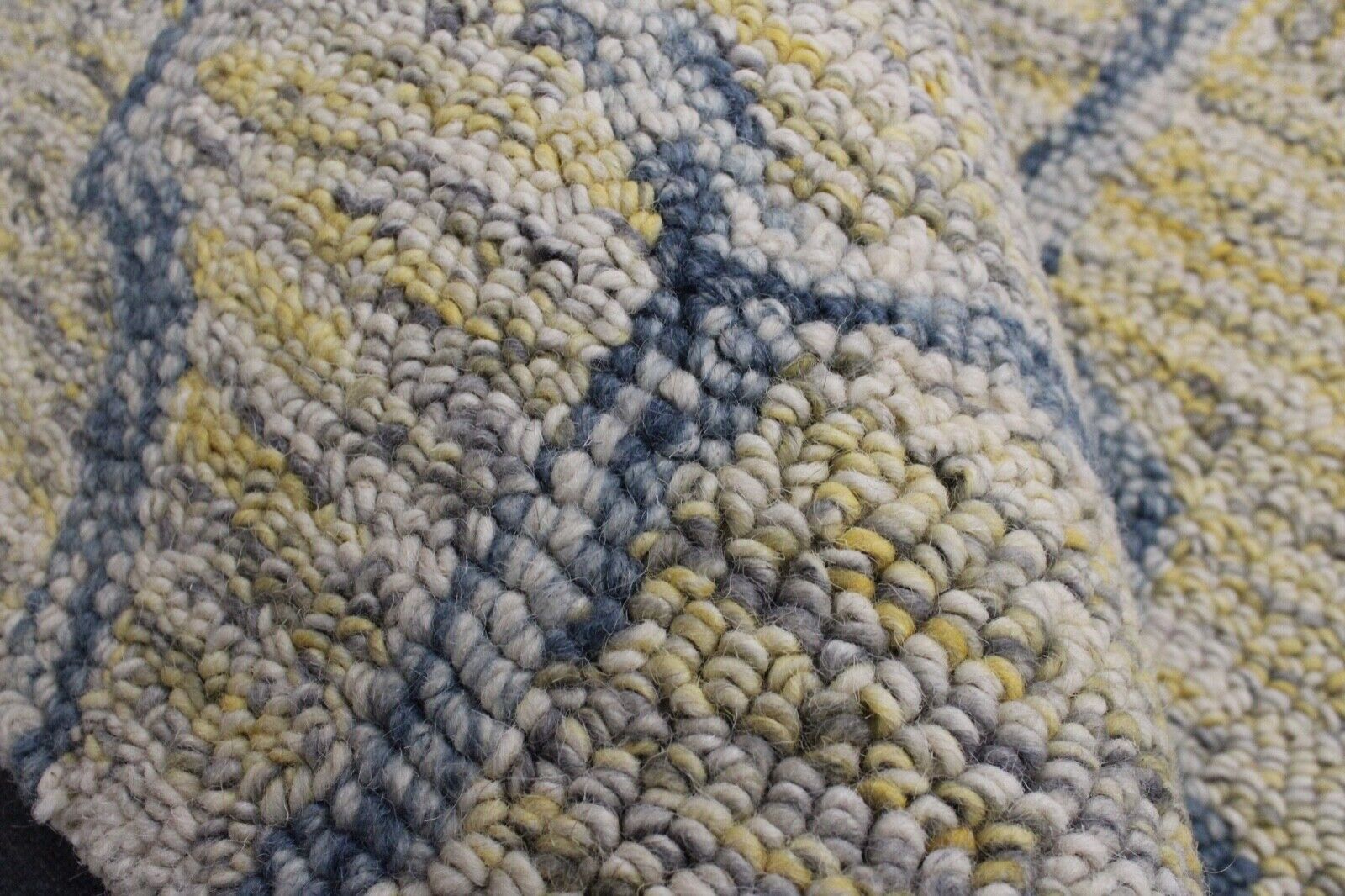 Teppich 100% Wolle Beige Gelb Blau Orientteppich 150X240 cm Handgetuftet MH949