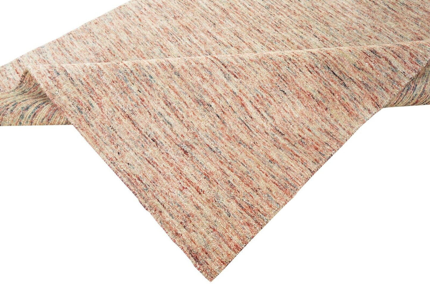 Rot Beige Orange Teppich 120x180 cm Handgewebt 100% Wolle Lori Buff Lr443
