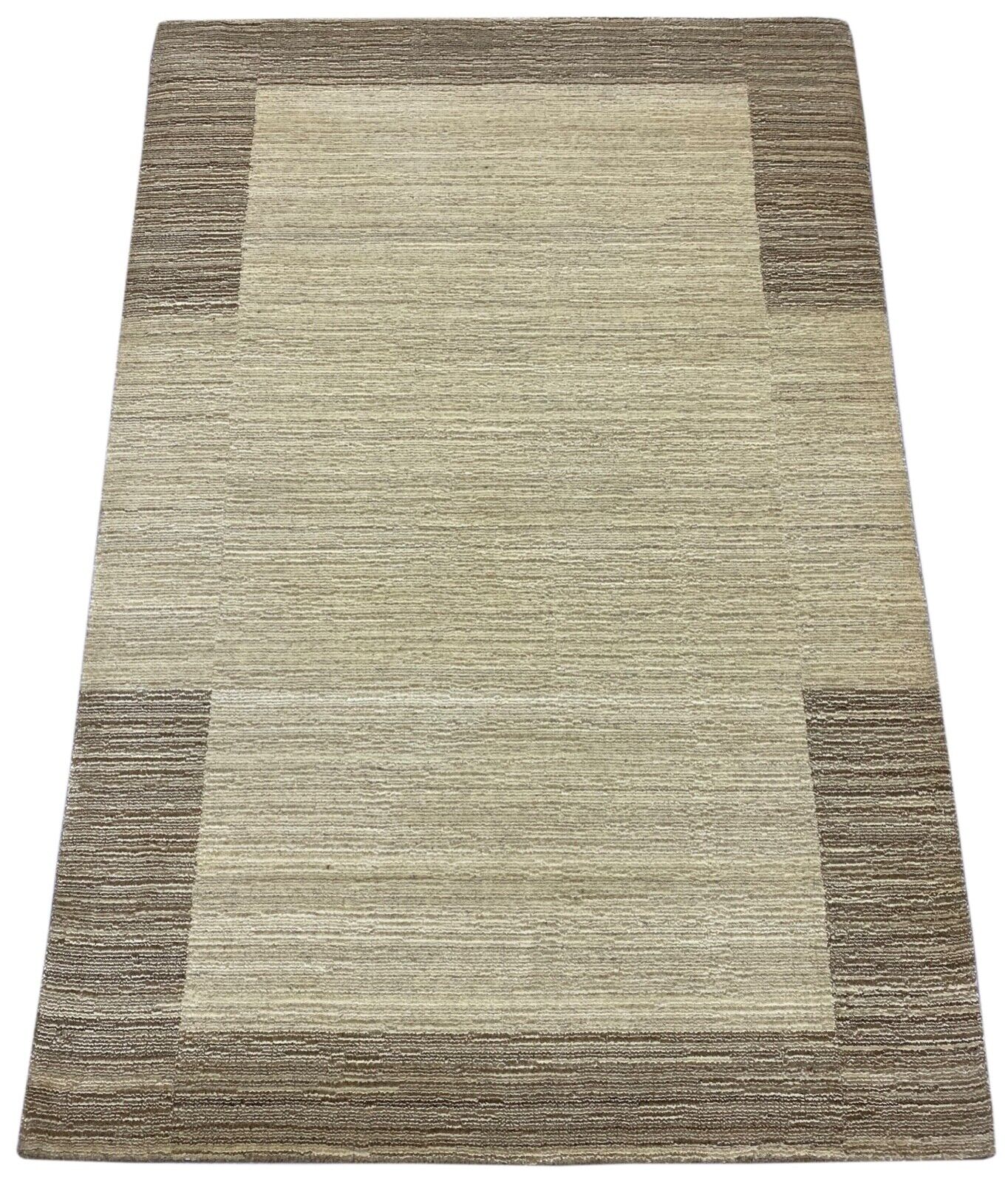 Teppich Gabbeh Beige Wolle Viskose loom lori Handgewebt 128x178 cm S168