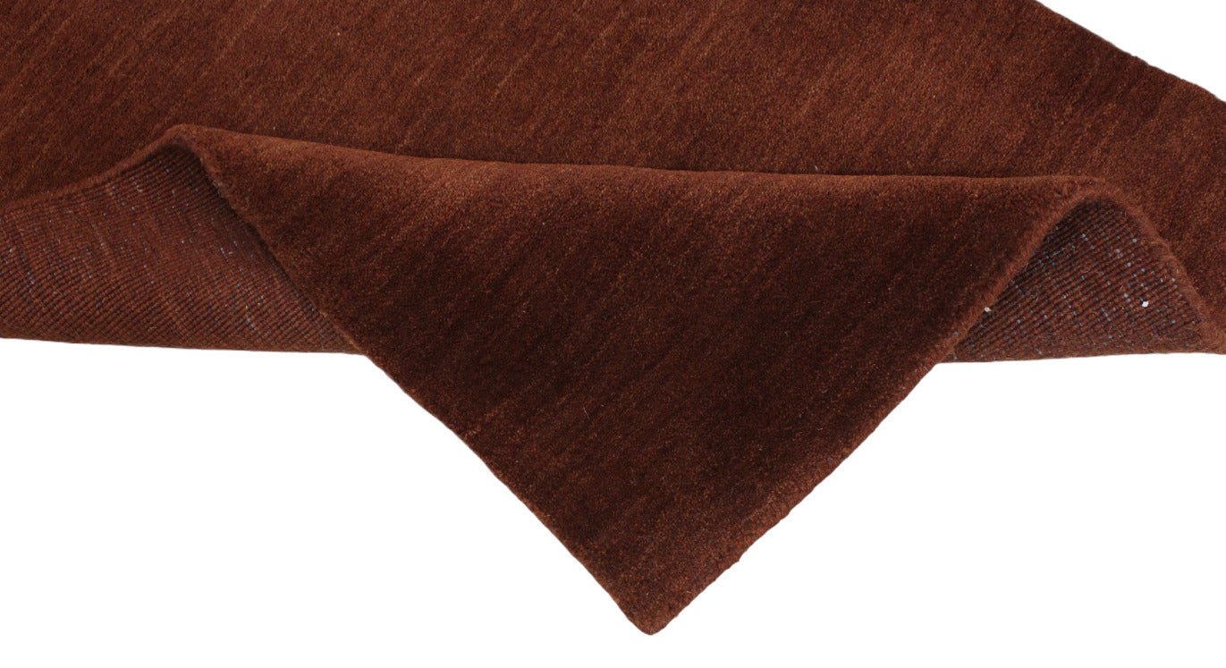 Braun Brücke 100% Wolle 75X200 cm Handgewebter Teppich Orientteppich C10