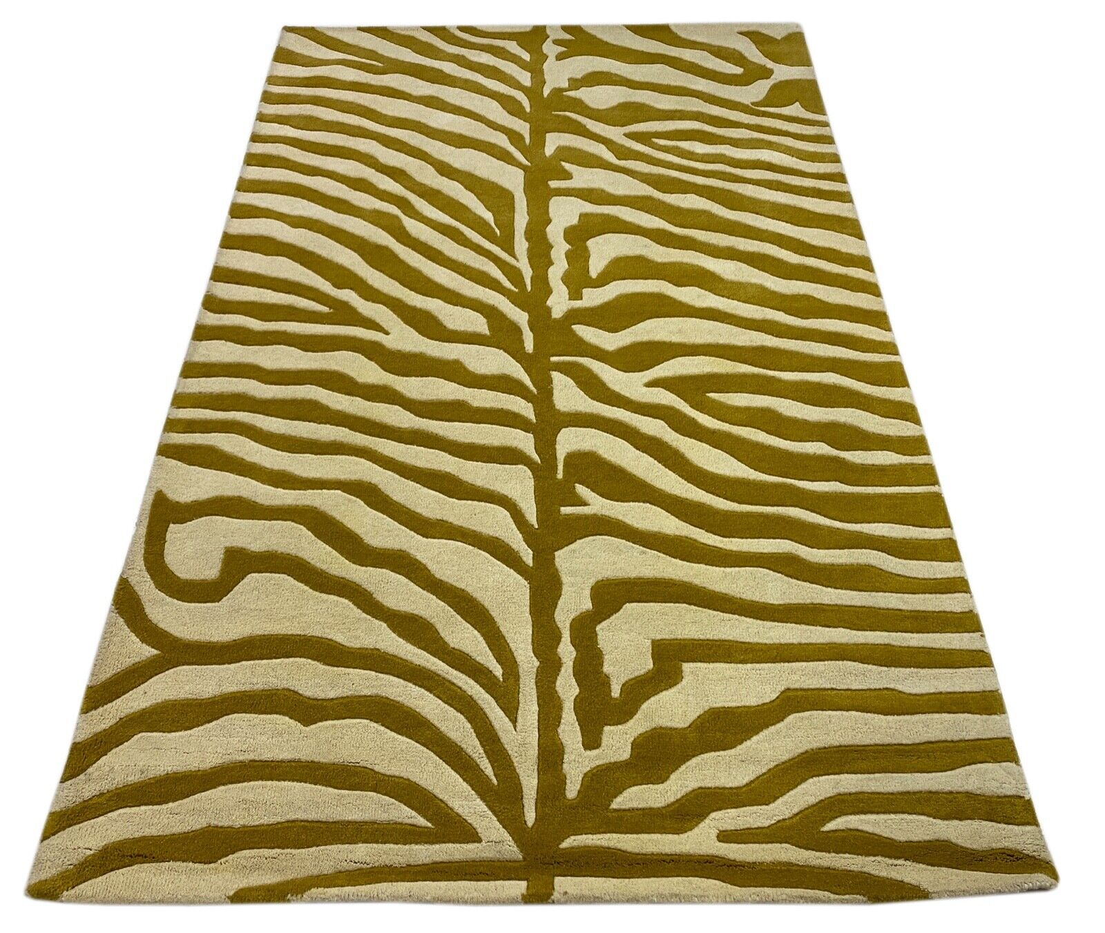 Orientteppich Gold Beige 100% Wolle Handgetuftet Teppich 150X236 CM