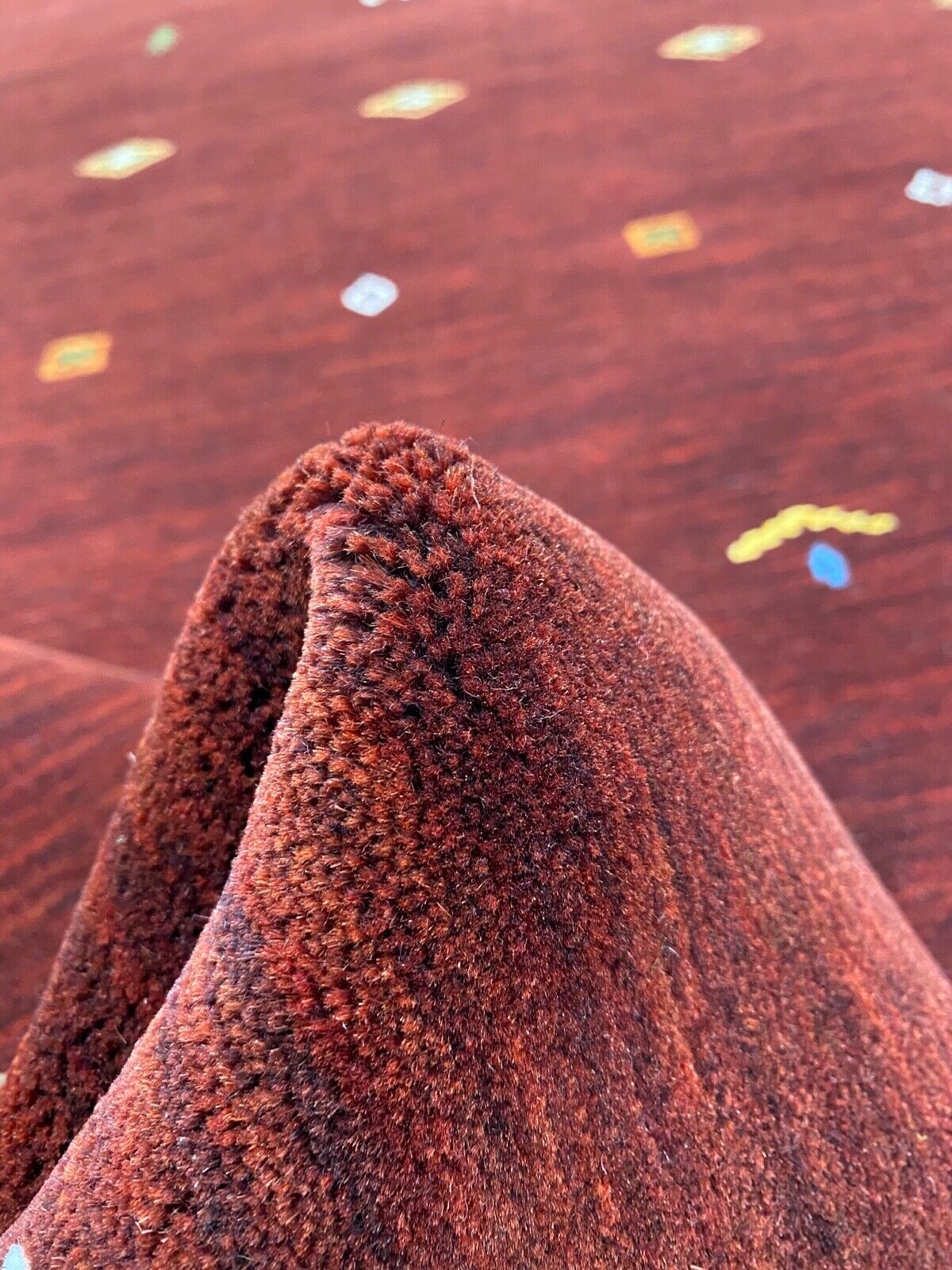 Gabbeh Teppich Braun 100% Wolle 170x240 cm Handgewebt Lori loom WR85