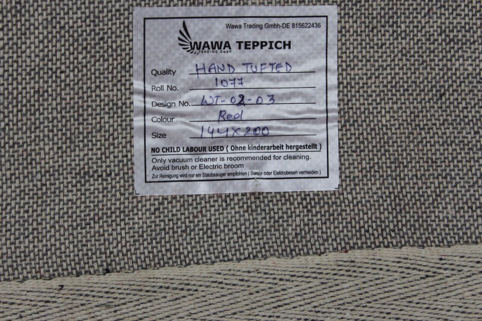 Červený koberec, 100% vlna, 140x200 cm, ručně vyrobený designový orientální koberec, WT2