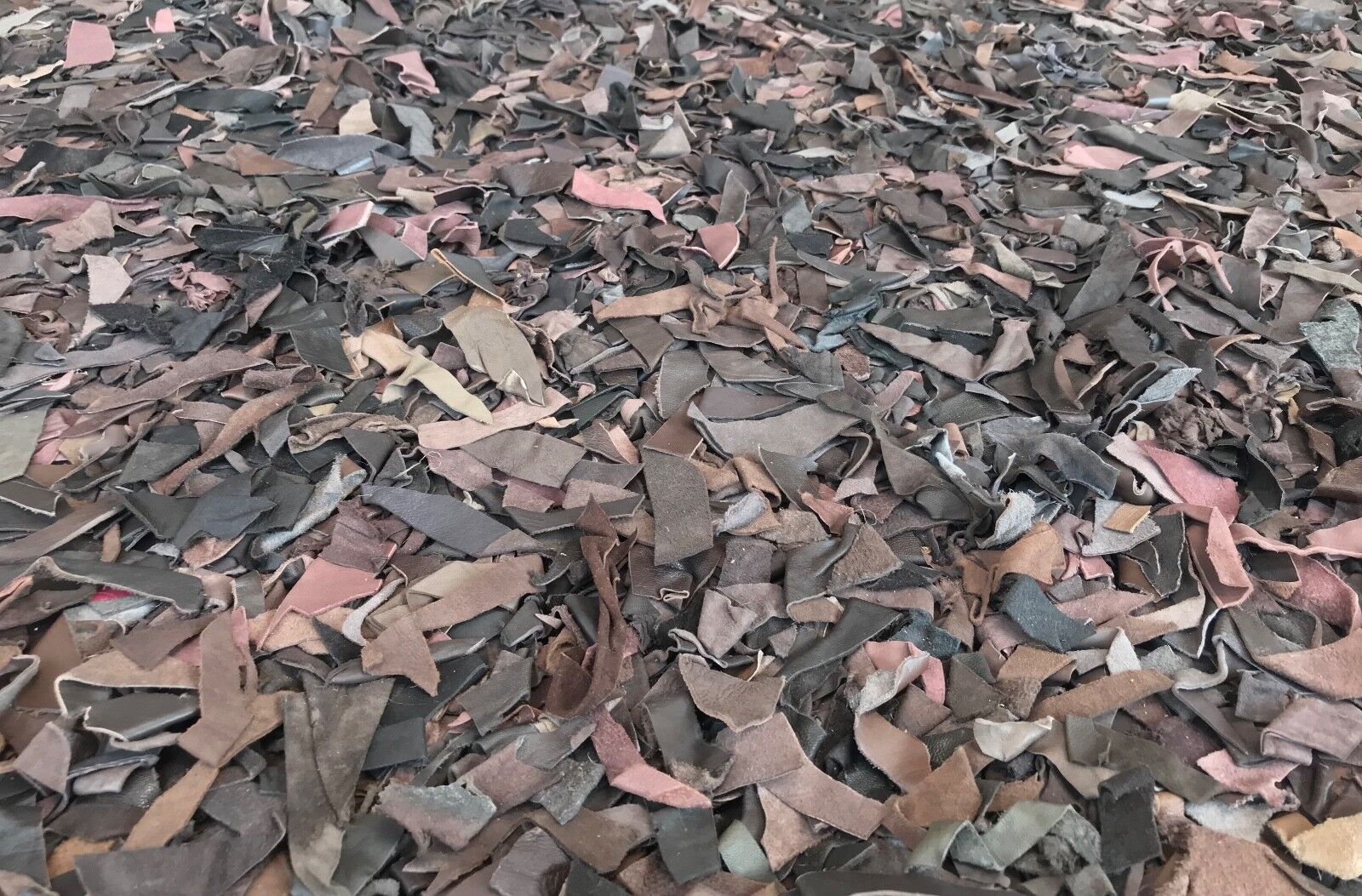 Echt Leder Shaggy Braun Teppich Exklusiver Design Vintage WILD WEST 130x180cm