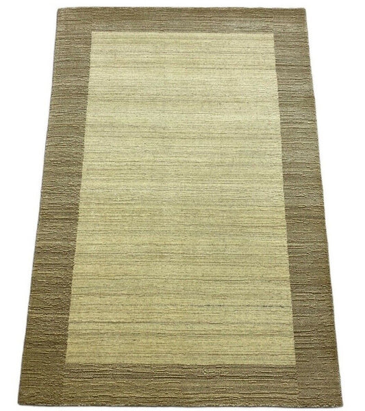 Gabbeh Teppich 100% Wolle Beige loom lori Handgewebt 120x178 cm S37
