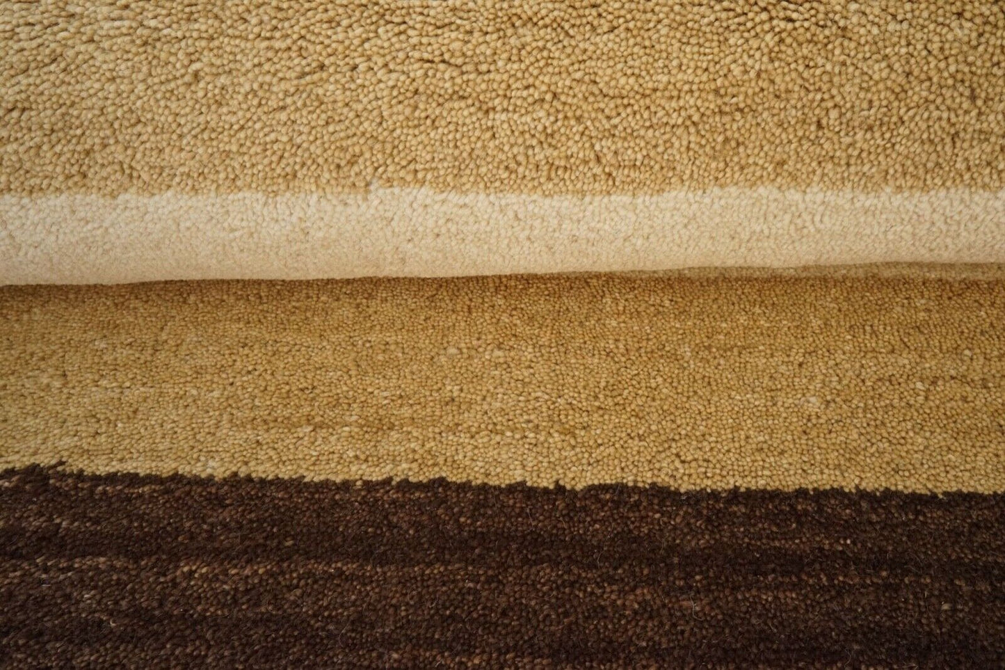 Braun Beige140X200 cm Teppich 100% Wolle Orientteppich Handgetuftet HT599