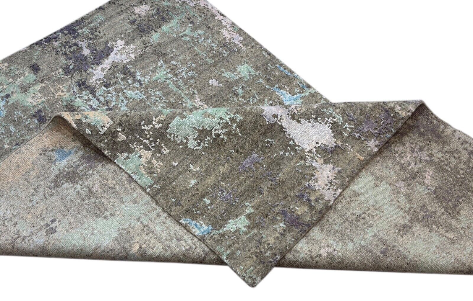 Handgeknüpft Teppich Einzigartiges Design Bambus seide Wolle 171X245 cm DS3