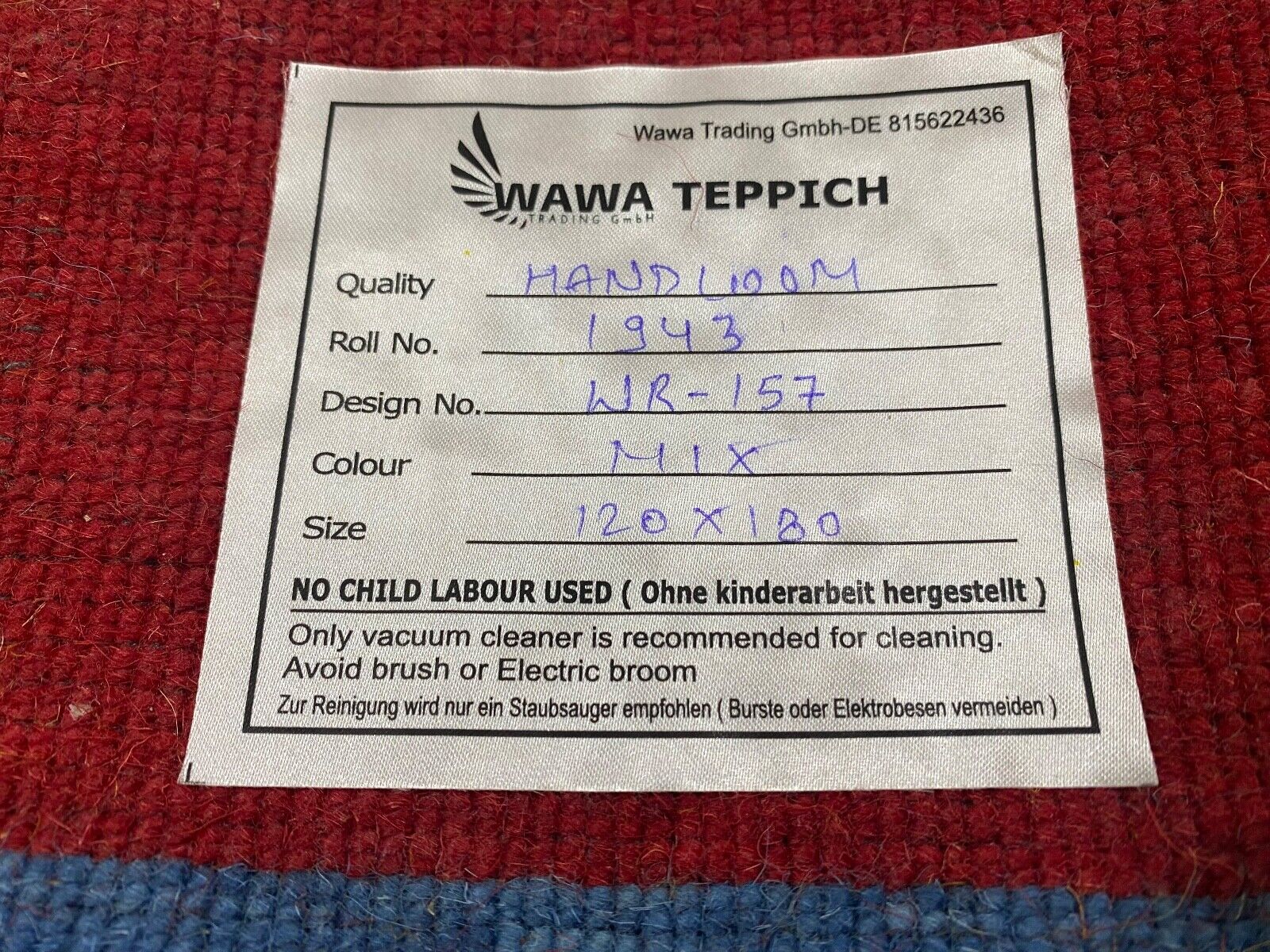 Turkio spalvos raudonas kilimas, 100 % vilna, Gabbeh, 120 x 180 cm, rankomis austas, namų dekoras, WR157 