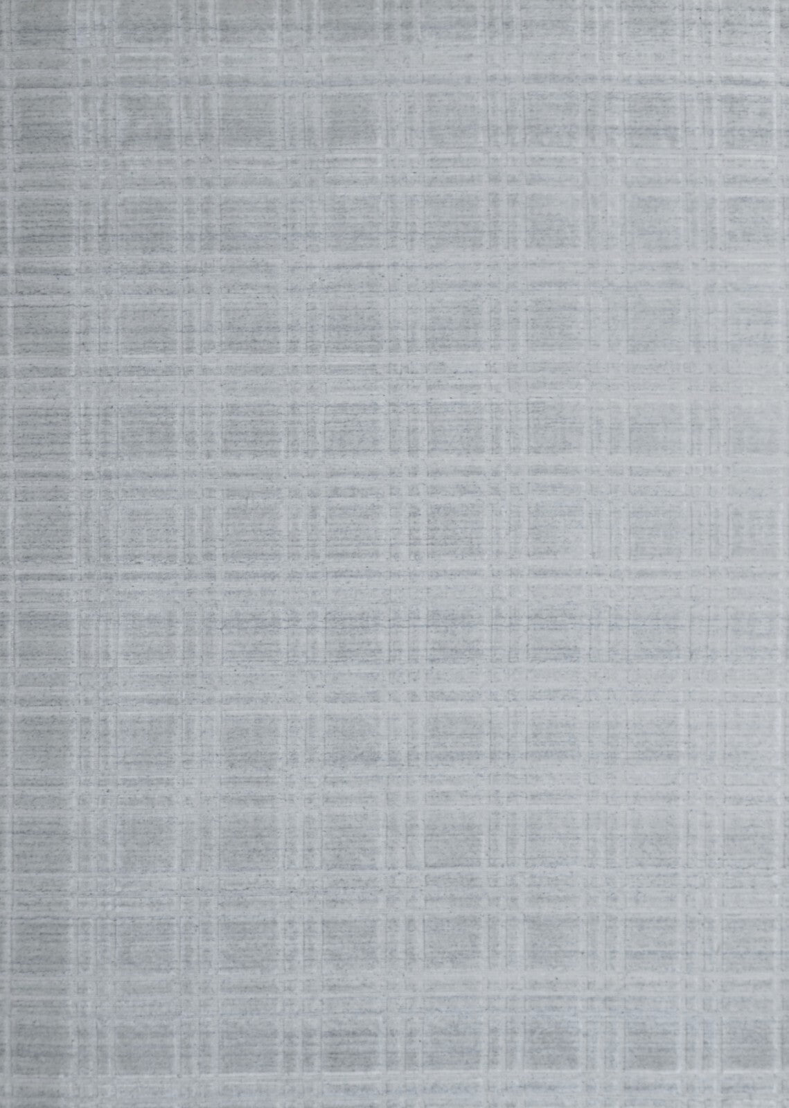 Handgewebter Teppich 170x240 Silber Glanzoptik Woll-Viskosem Wohnzimmer SH120