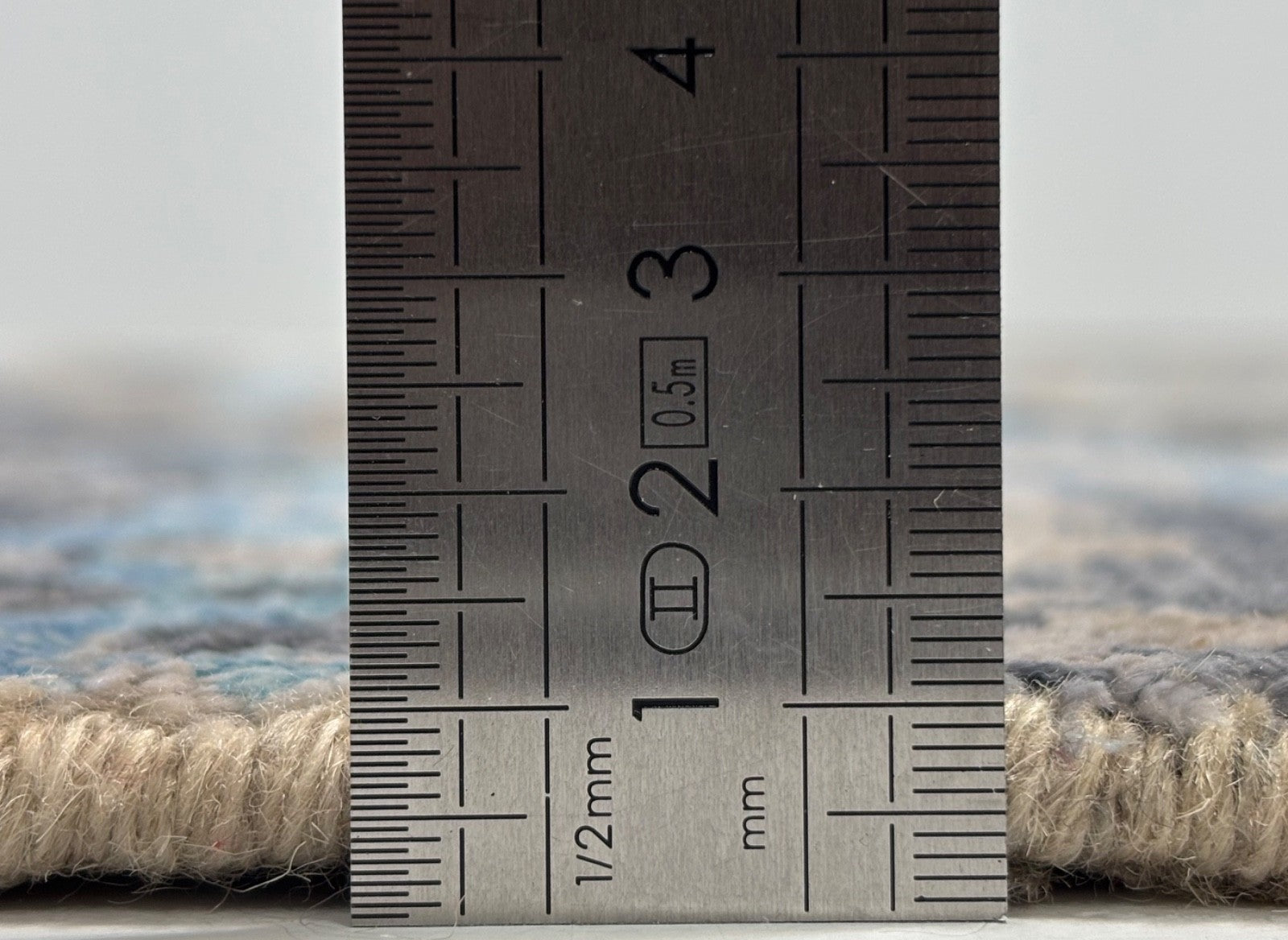 Handgeknüpfter  Glanzteppich 60x90 Blau Grau Multicolor Bambus-Seide R121