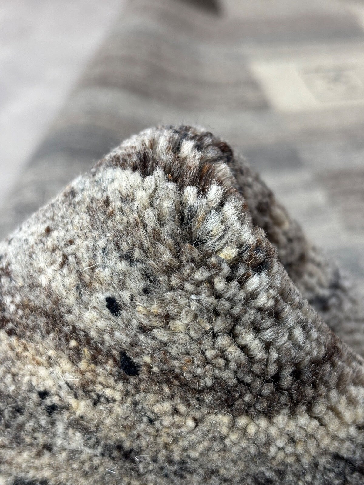 Beige Naturfarbe Gabbeh Teppich 100% Wolle Handgewebt Schurwolle 170x240 cm St39