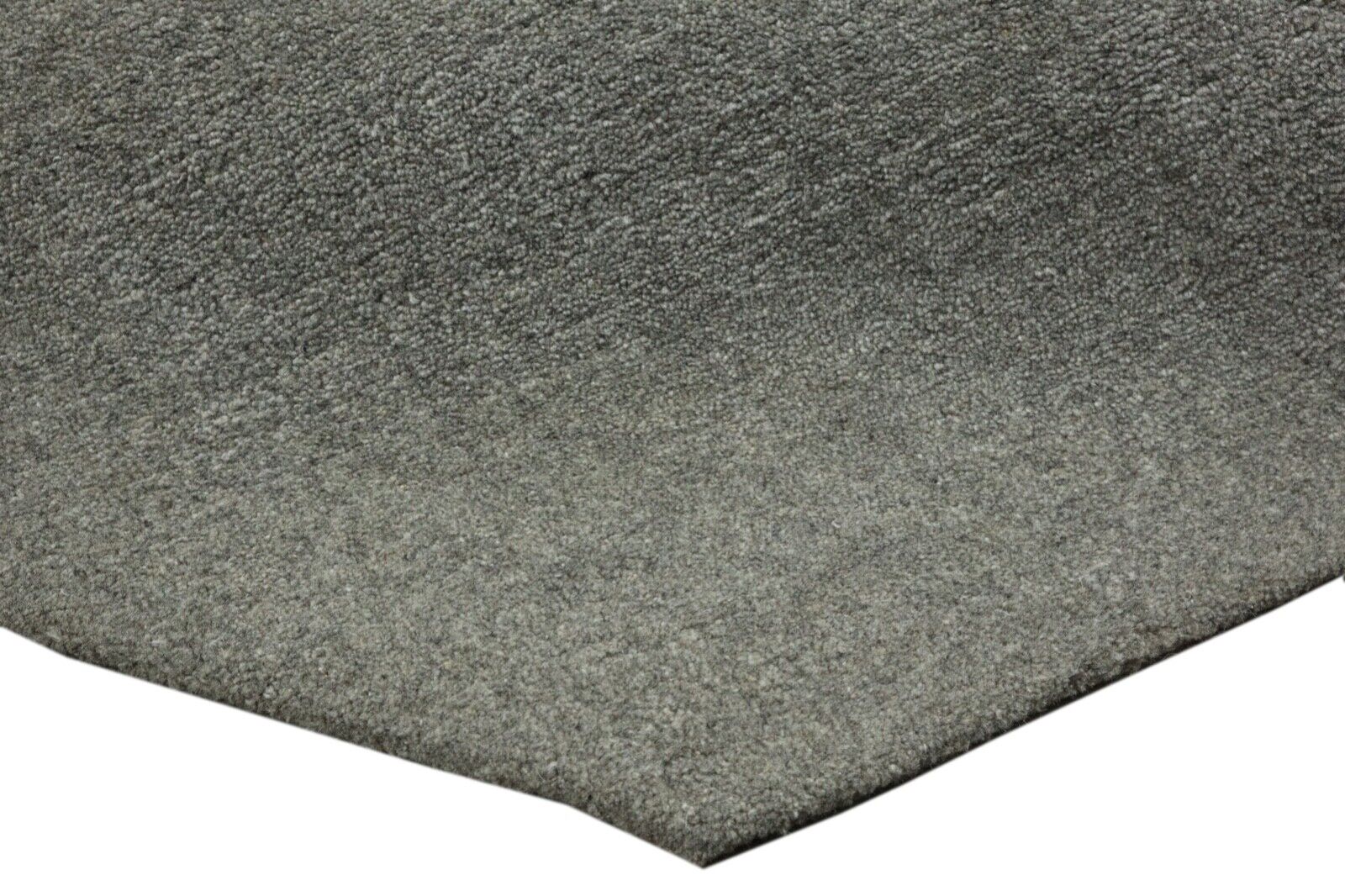 Grau Teppich 100% Wolle 150X150 cm Handarbeit Handgetuftet T946