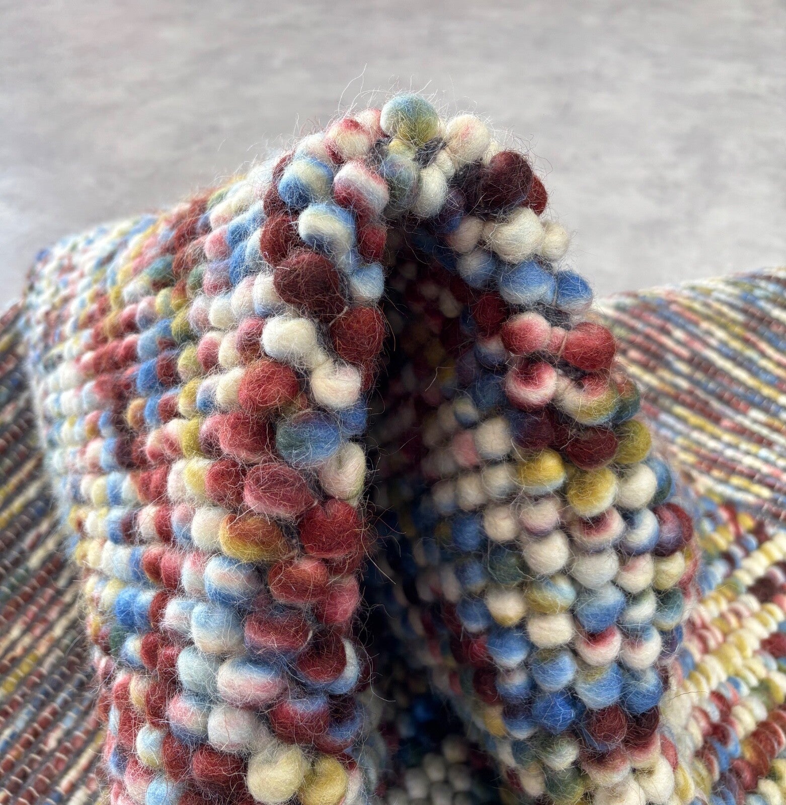 Bunter Wollteppich 170x240 cm Handgefertigt Modern Natur Teppich st14