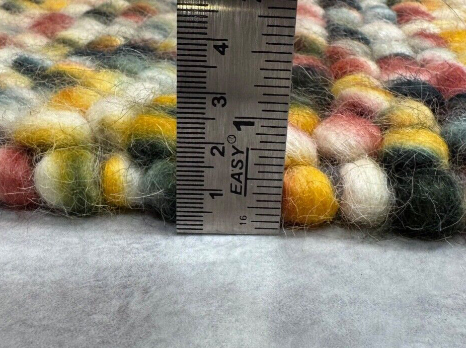 Bunter Wollteppich 170x240 cm Handgefertigt Modern Natur Teppich st13