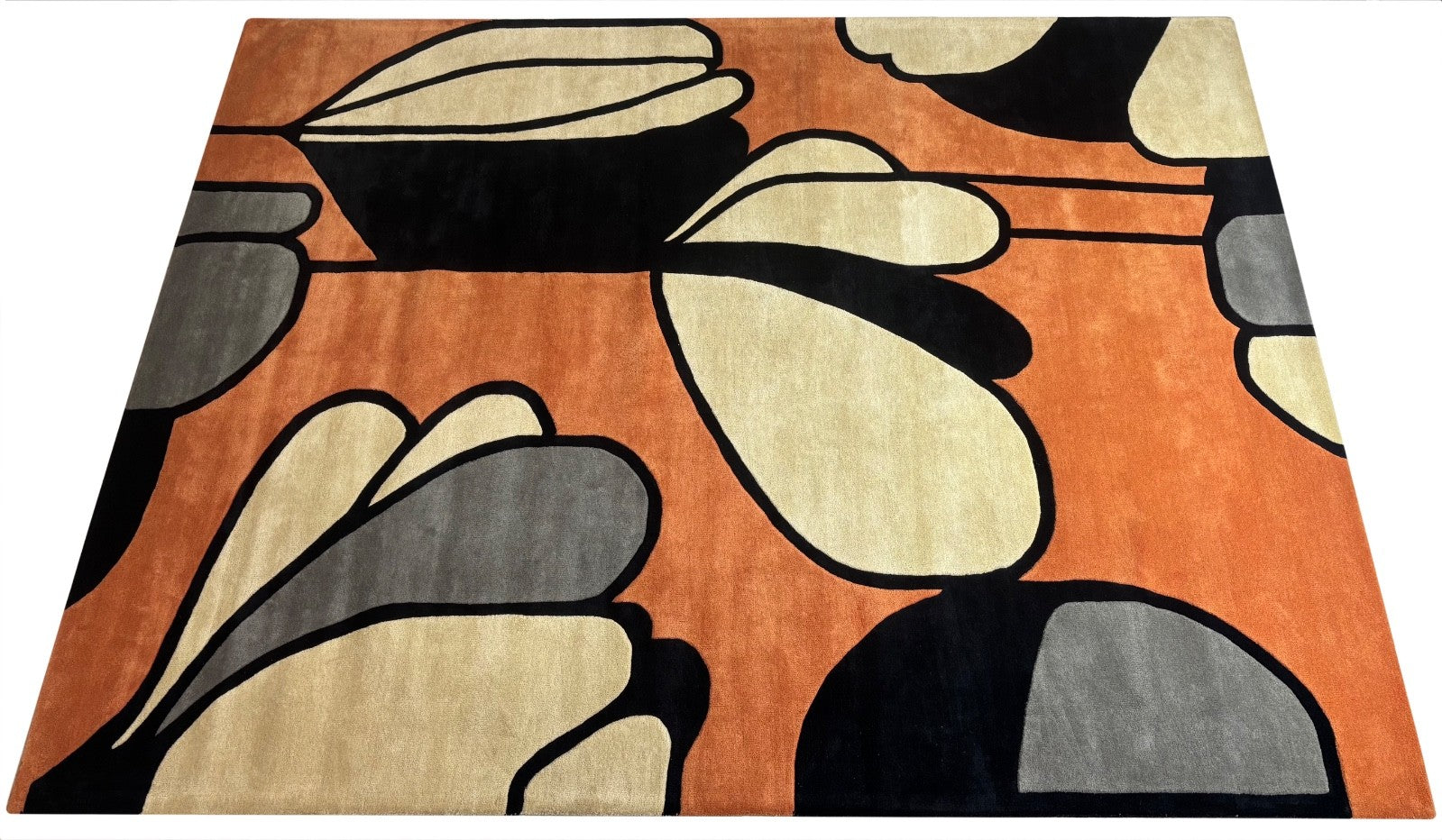 Terracotta Teppich 275x365 cm Handgetuftet 100% Wolle Modern Orientteppich MA139