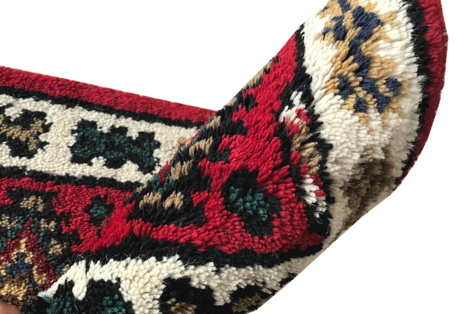 Fussmatten Brücke 40X60 CM Handgeknüpft Teppich 100% Wolle Rot