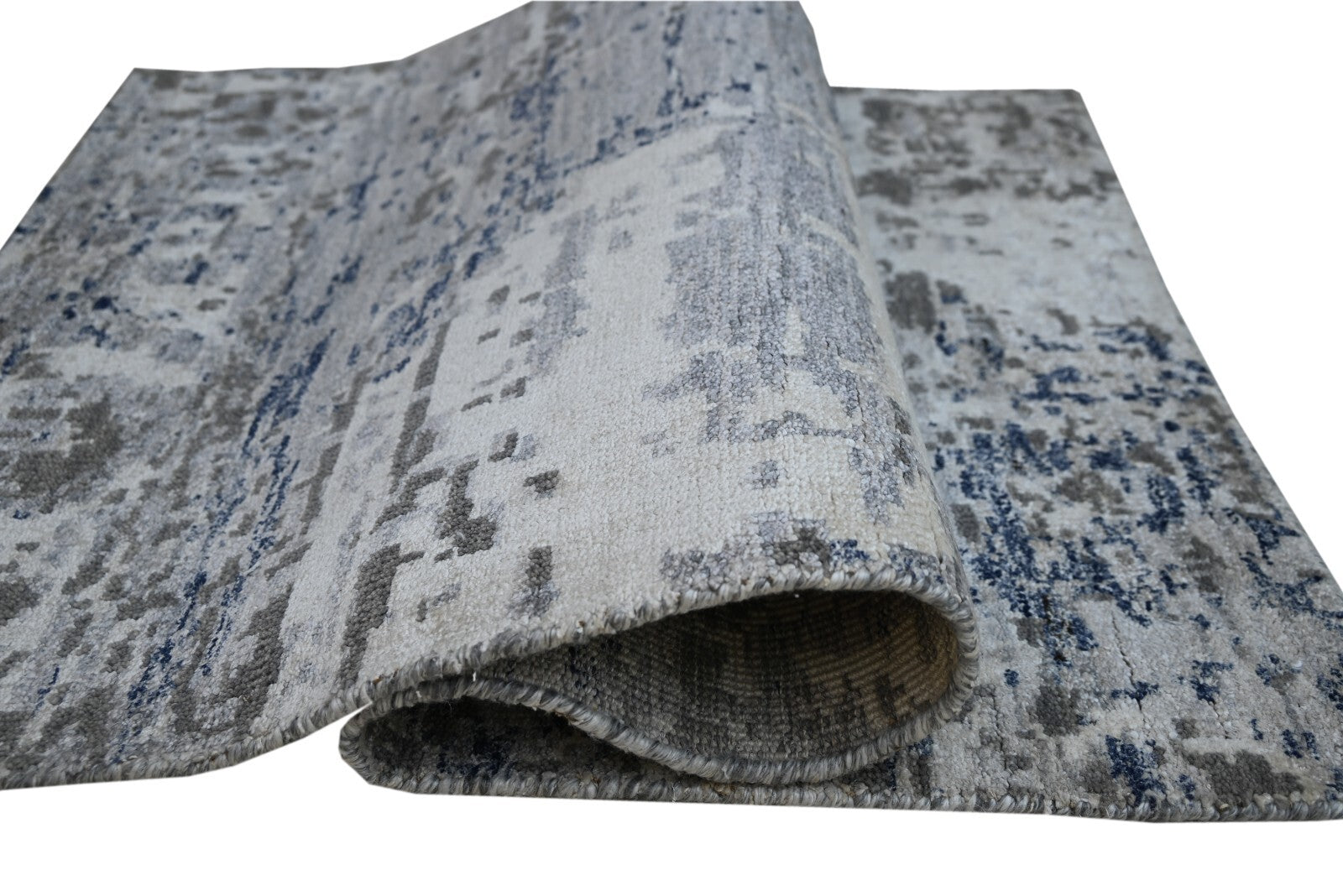 Modernes Handgeknüpfter Bambus 90x150 Vintag grau Wohnzimmer Teppich SH158