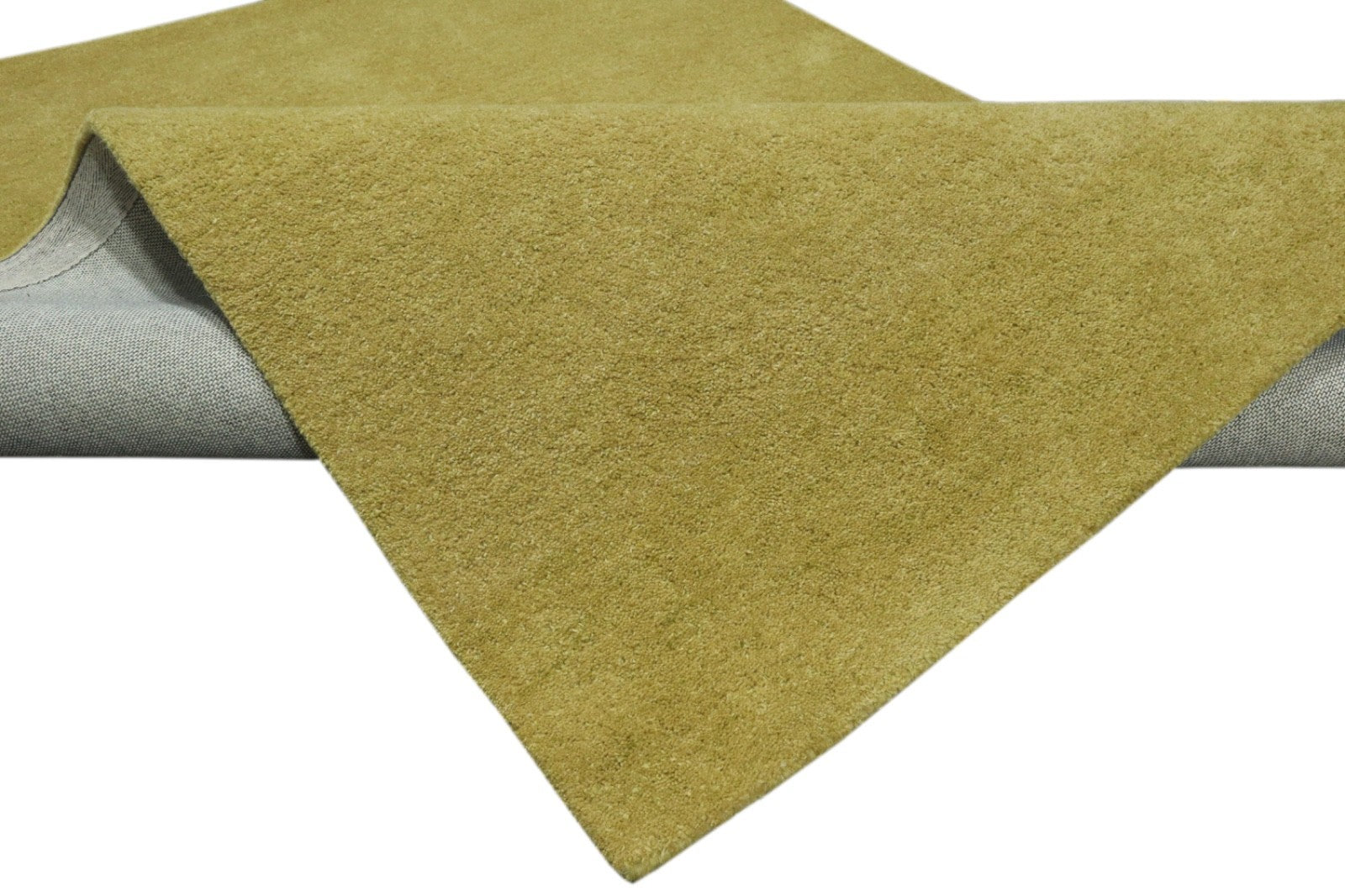 Gabbeh Teppich 100% Wolle Gold Uni Farbe 120x180 cm Handgemacht PL7