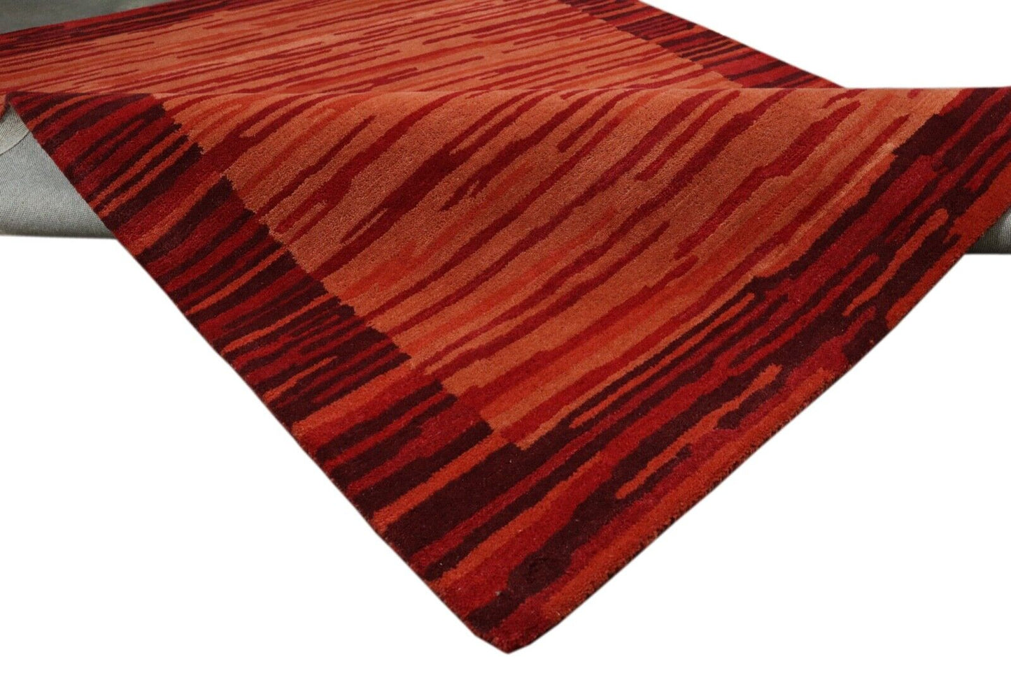 Terrakotta Teppich 100% Wolle Orange 160X230 cm Handarbeit Handgetuftet T916