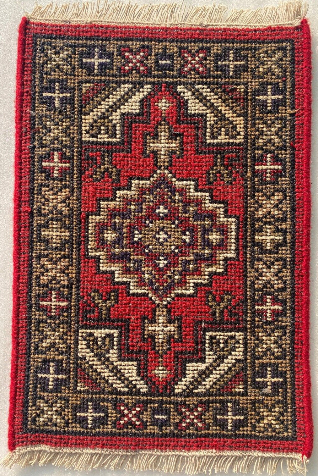 Brücke 40X60 CM Handgeknüpft Automatten Teppich Fußmatten 100% Wolle Grau PH5