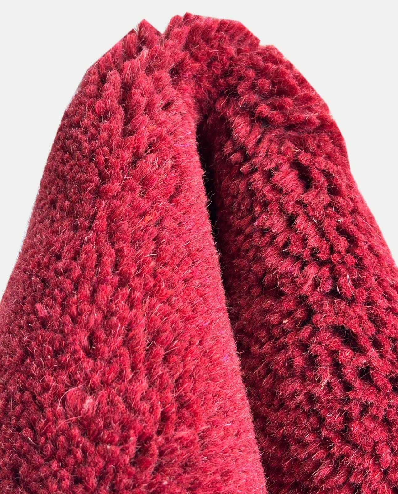 Rot Teppich Indo Nepal Handgeknüpft 100% Wolle 160X230 cm Orientteppich R55B