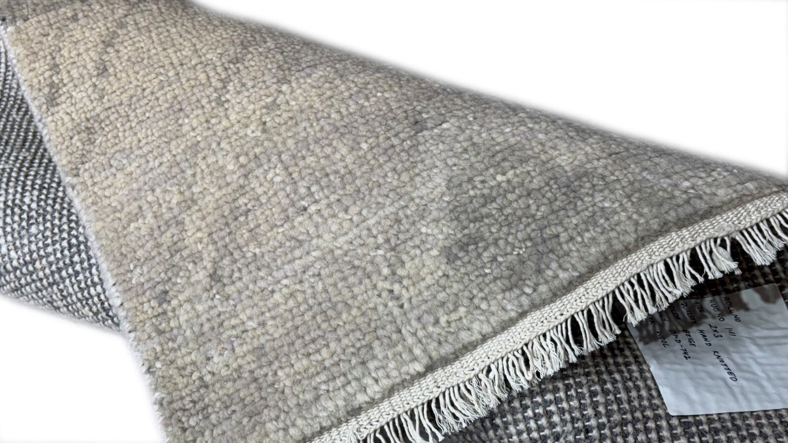 Ročno vozlana preproga 60x90 cm Moderna 100% volna Bež – DKD742