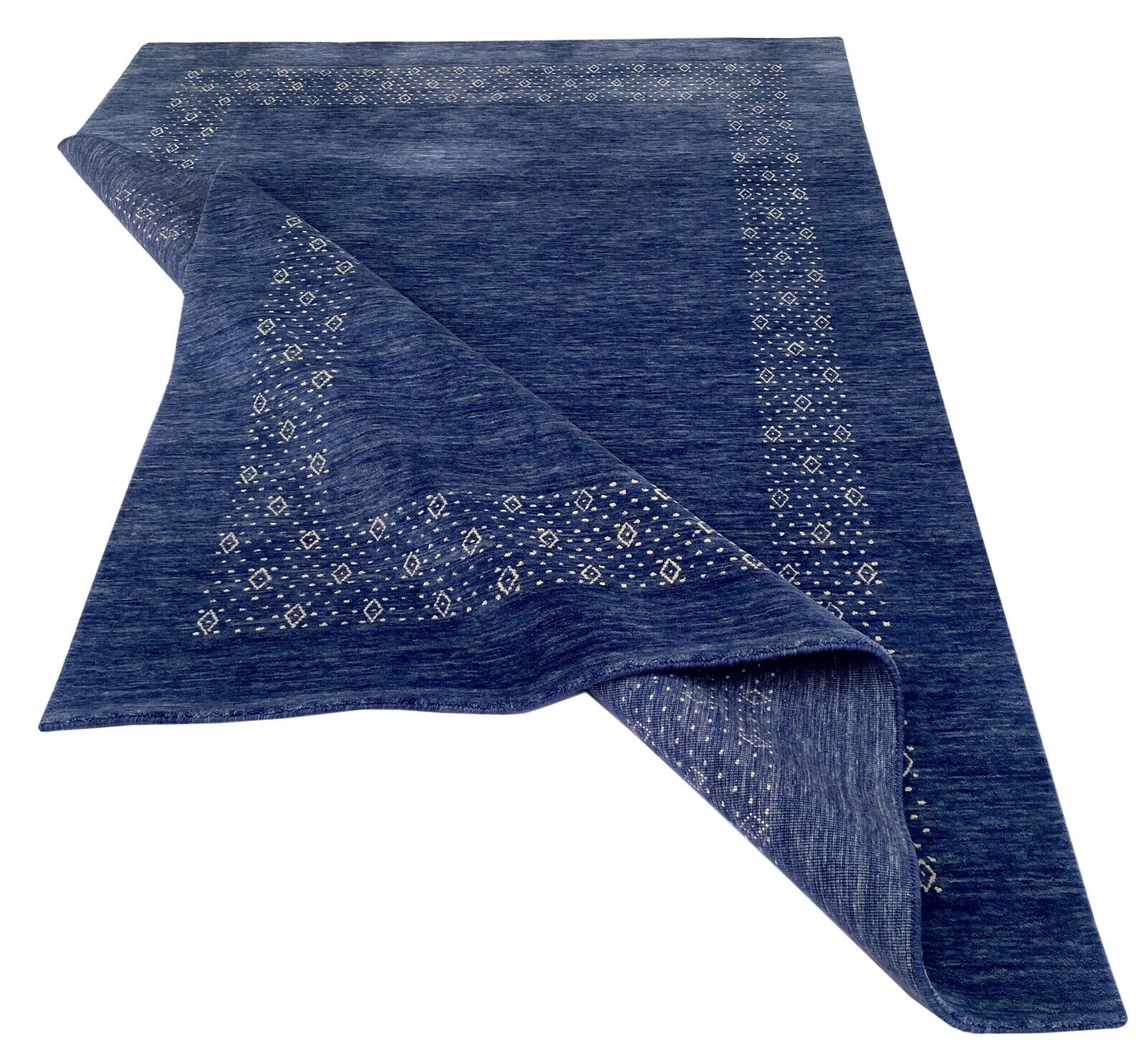 Lila Teppich 100% Wolle 170x240 cm Handgewebt Gabbeh Orientteppich ac10