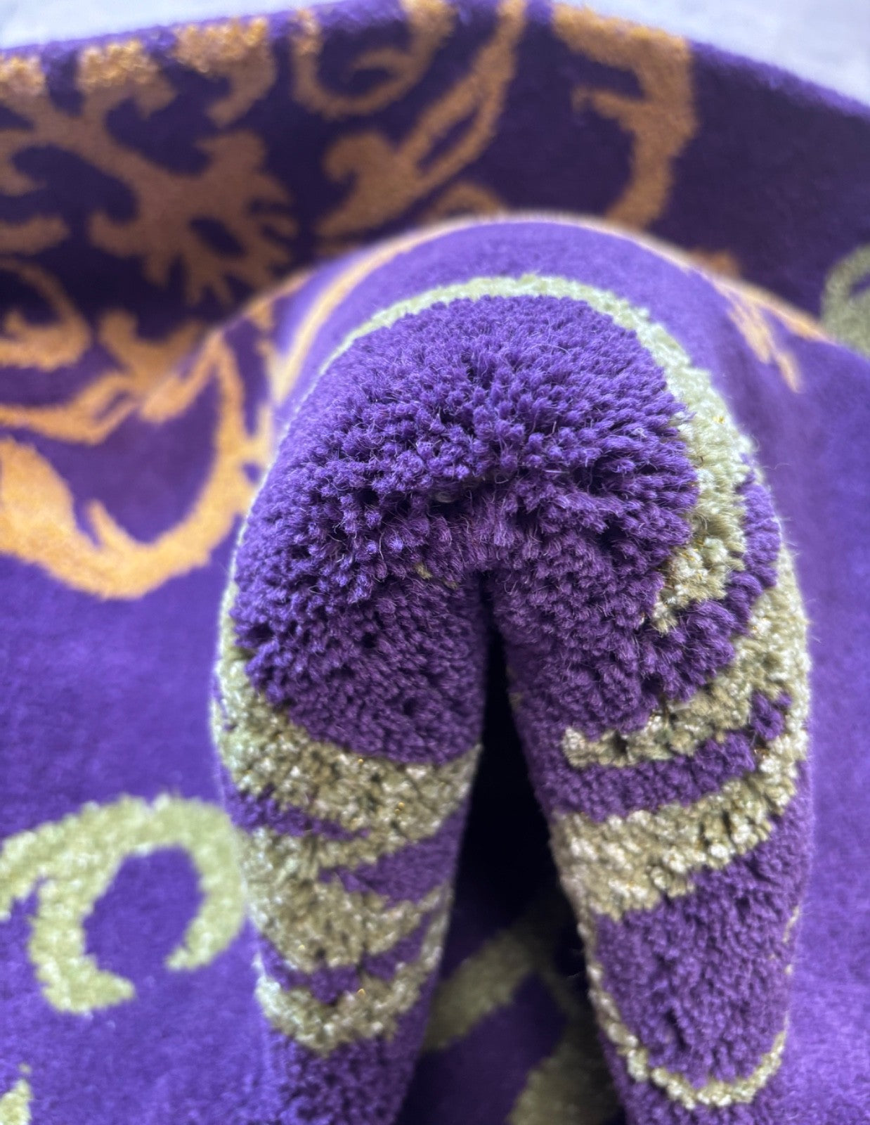 Moderni pyöreä matto 180 cm villainen Jary moderni violetti olohuoneen käsintuftattu