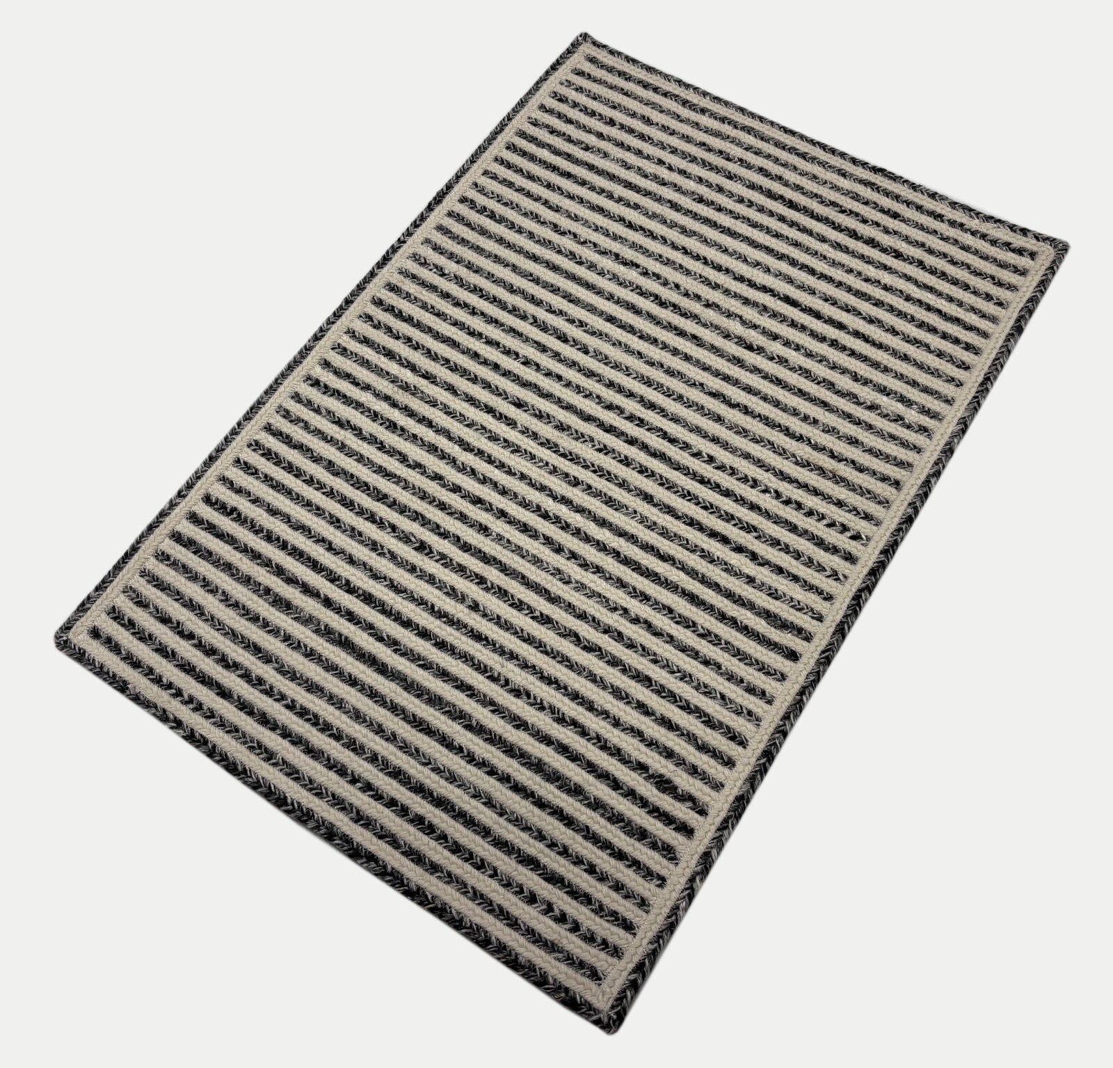 Ročno tkana preproga 60x90 cm s črtastim vzorcem, za zunanjo uporabo, za notranjo uporabo, iz preje iz PET, moderna, HW11 