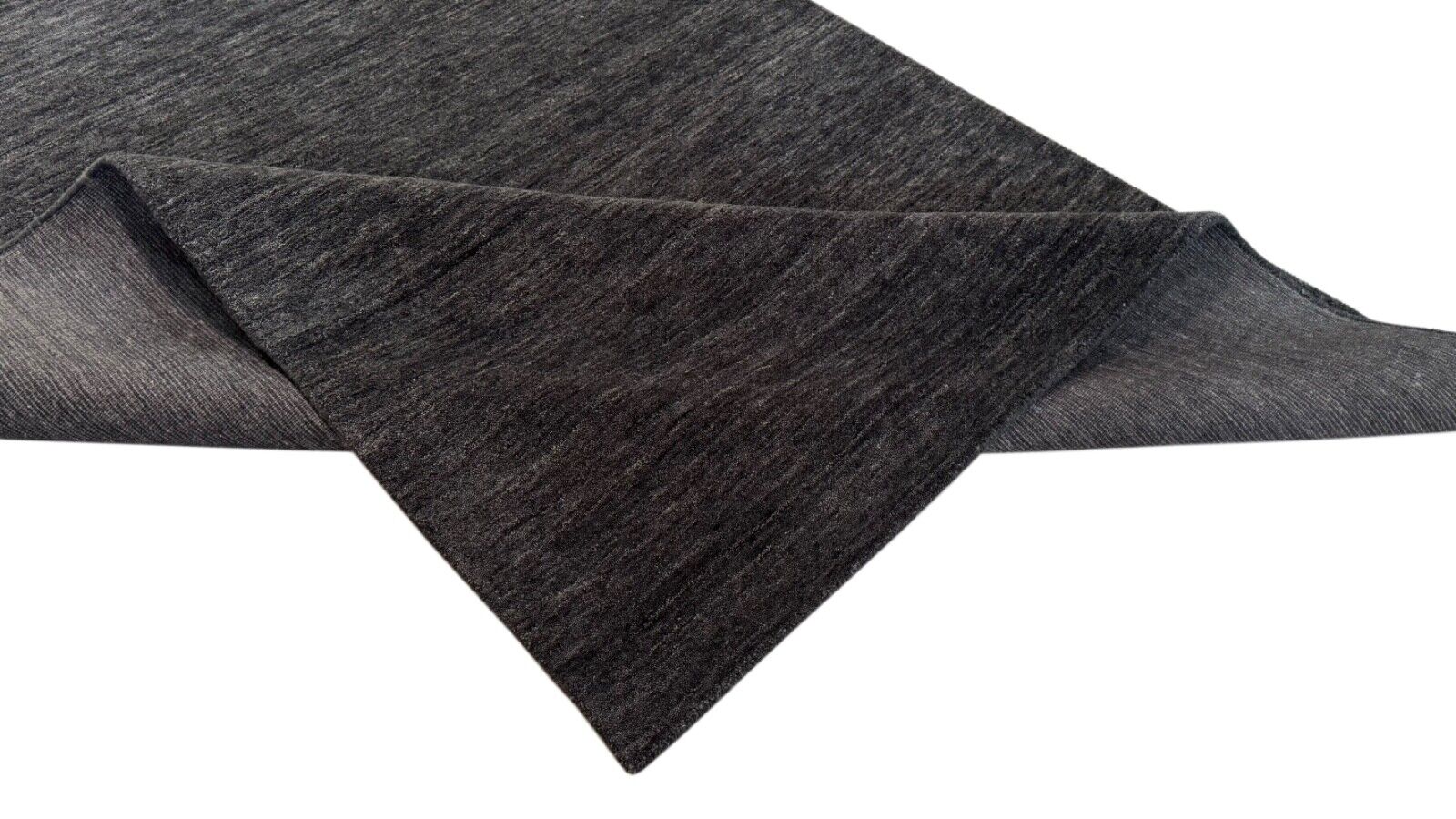 Gabbeh Teppich Anthrazit schwarz Grau 160X230 cm Handgefertigt 100% Wolle WR119