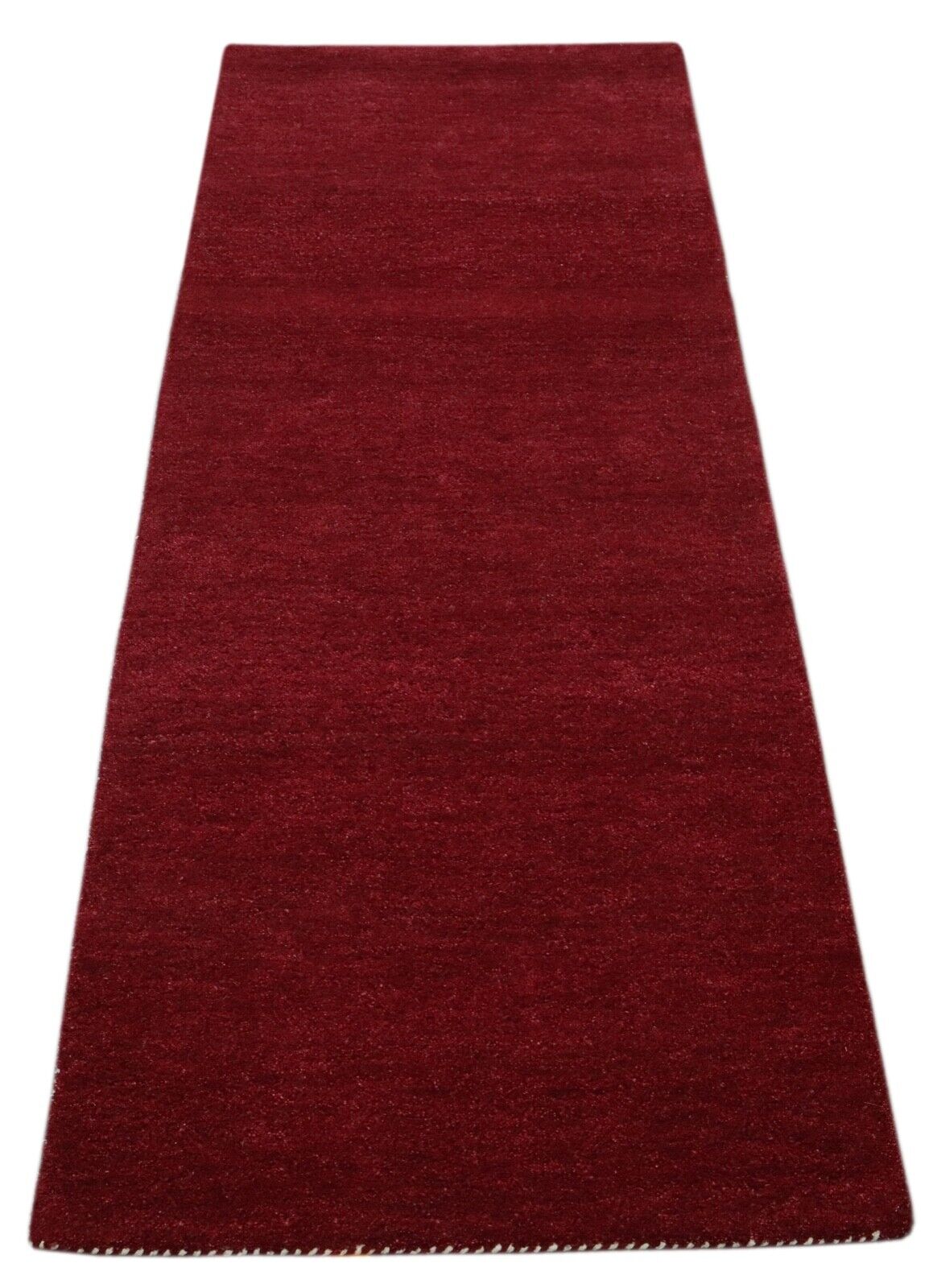 Gabbeh Rot Brücke Teppich 100% Wolle 90X250 cm Läufer Handgetuftet T987