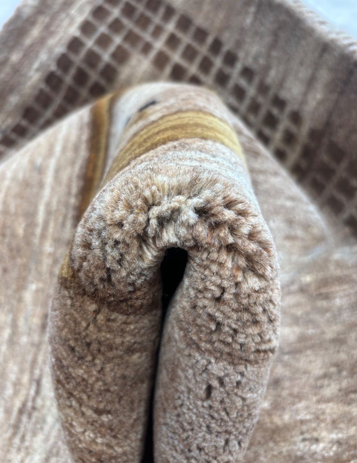 Orientteppich Handgeknüpft 100%  Wolle Gabbeh Modern Muster 125x185 cm