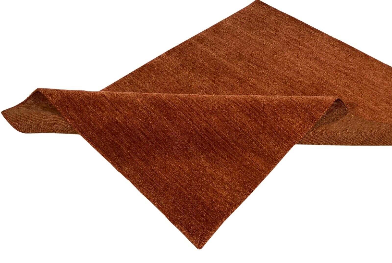 Terracotta Gabbeh Braun Orange 100% Wolle Teppich Brücke Handgewebt