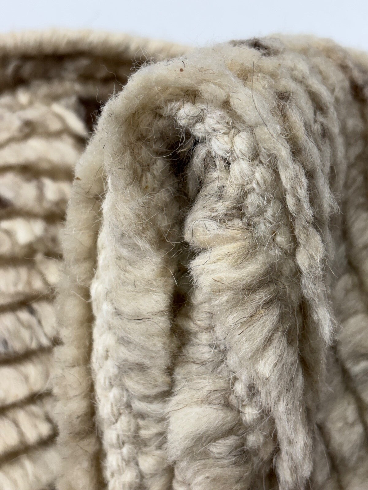 Ročno vozlana preproga iz 100 % volne 60x90, moderna preproga, bež BCI78