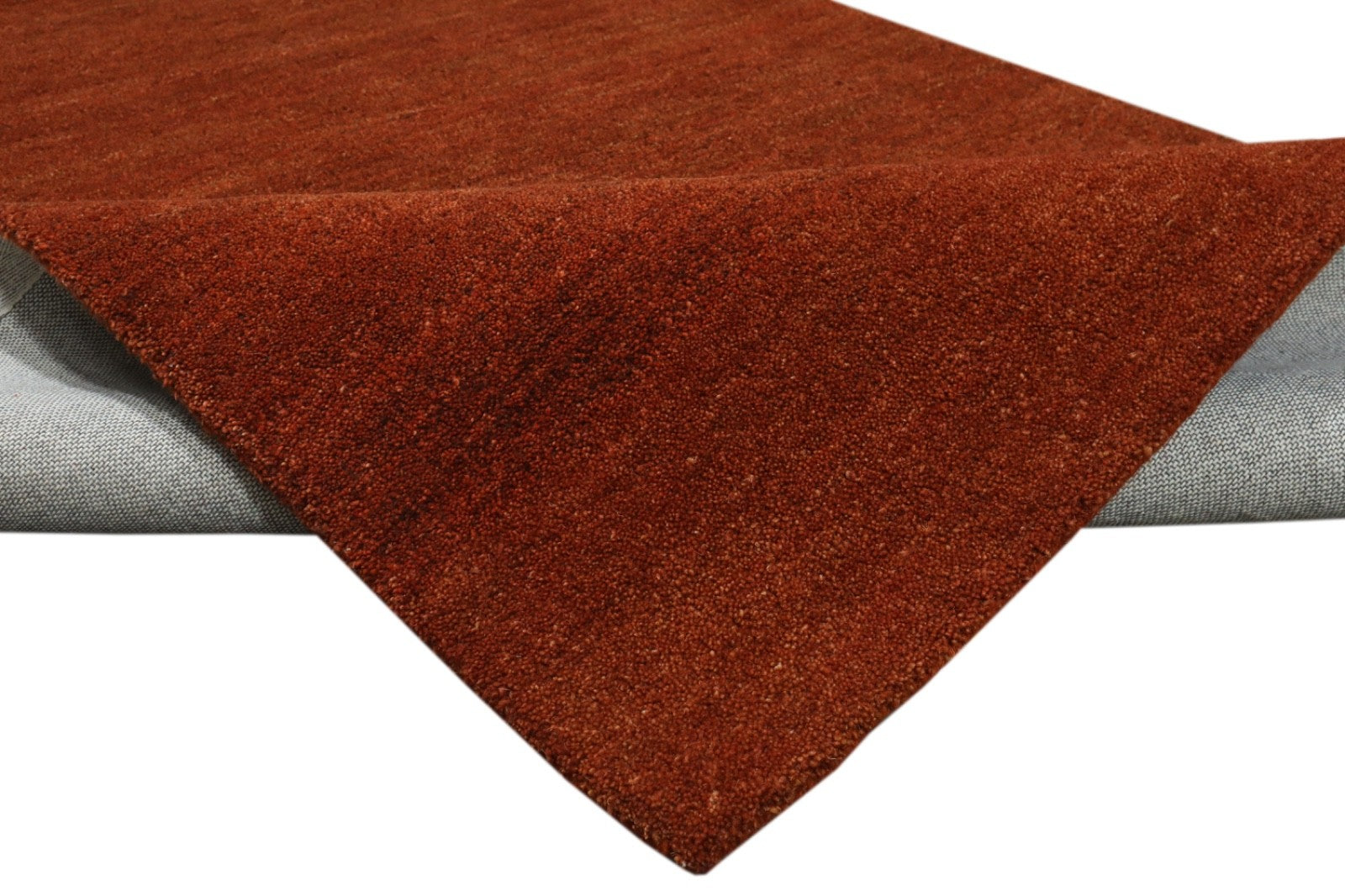 Gabbeh Teppich 100% Wolle Rot Uni Farbe 120x180 cm  Handgemacht PL2