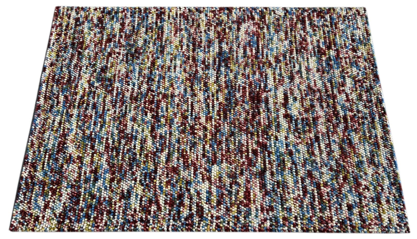 Bunter Wollteppich 170x240 cm Handgefertigt Modern Natur Teppich st14