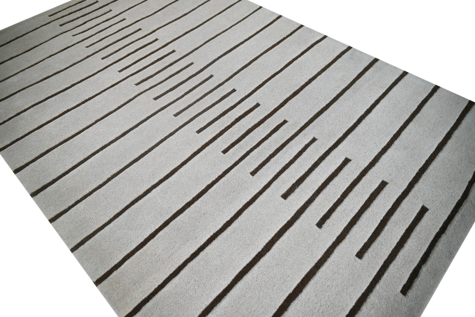 Handgetufteter Wolle teppich 150x240 Silber  Modern Wohnzimmer SH231