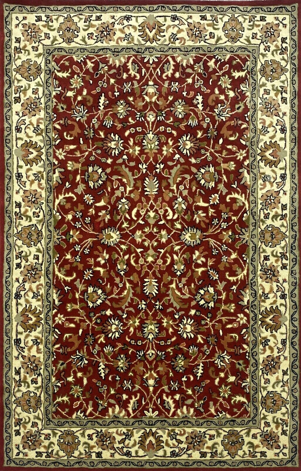 Orientteppich Herat 170x240 cm Rot Teppich 100% Wolle Handarbeit Handgetuftet